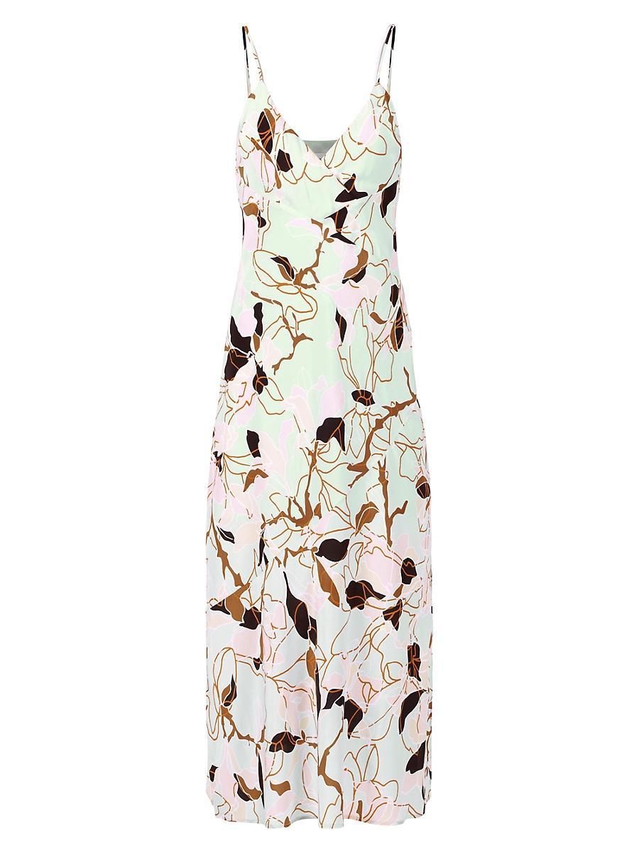 Womens Justine Printed Silk Midi-Dress Product Image