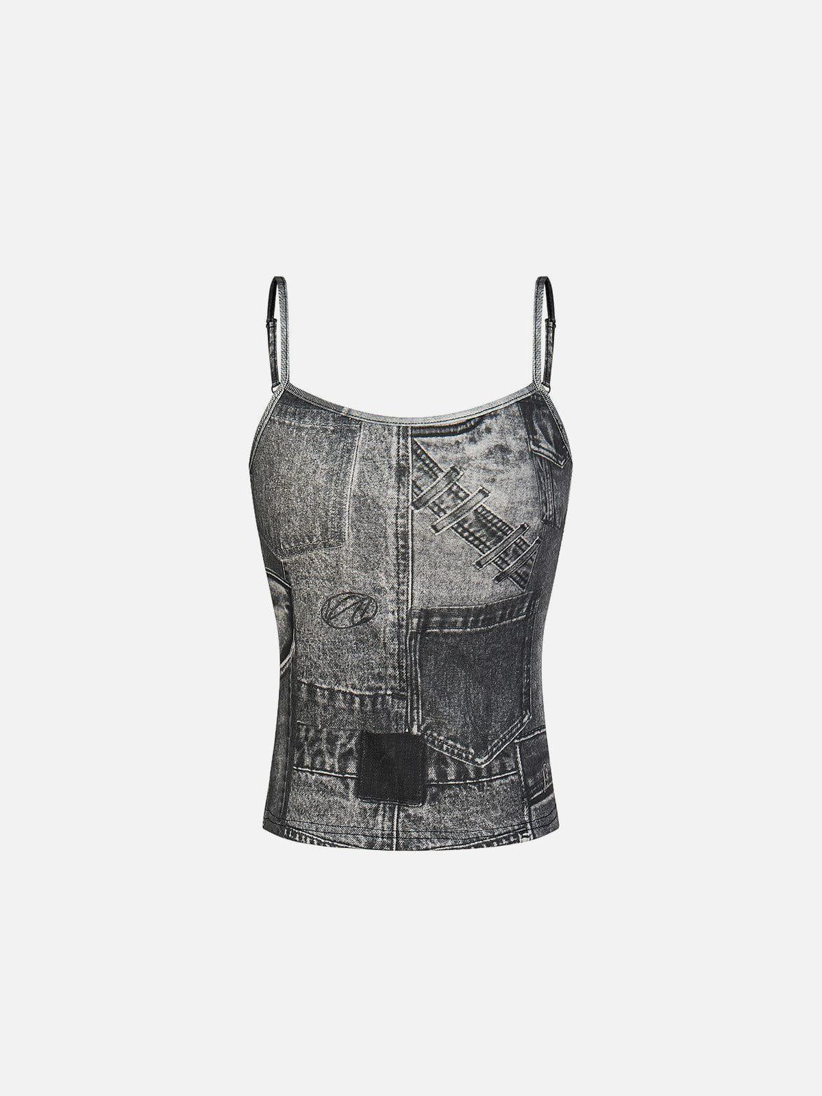 Aelfric Eden Denim Print Cami Top Female Product Image