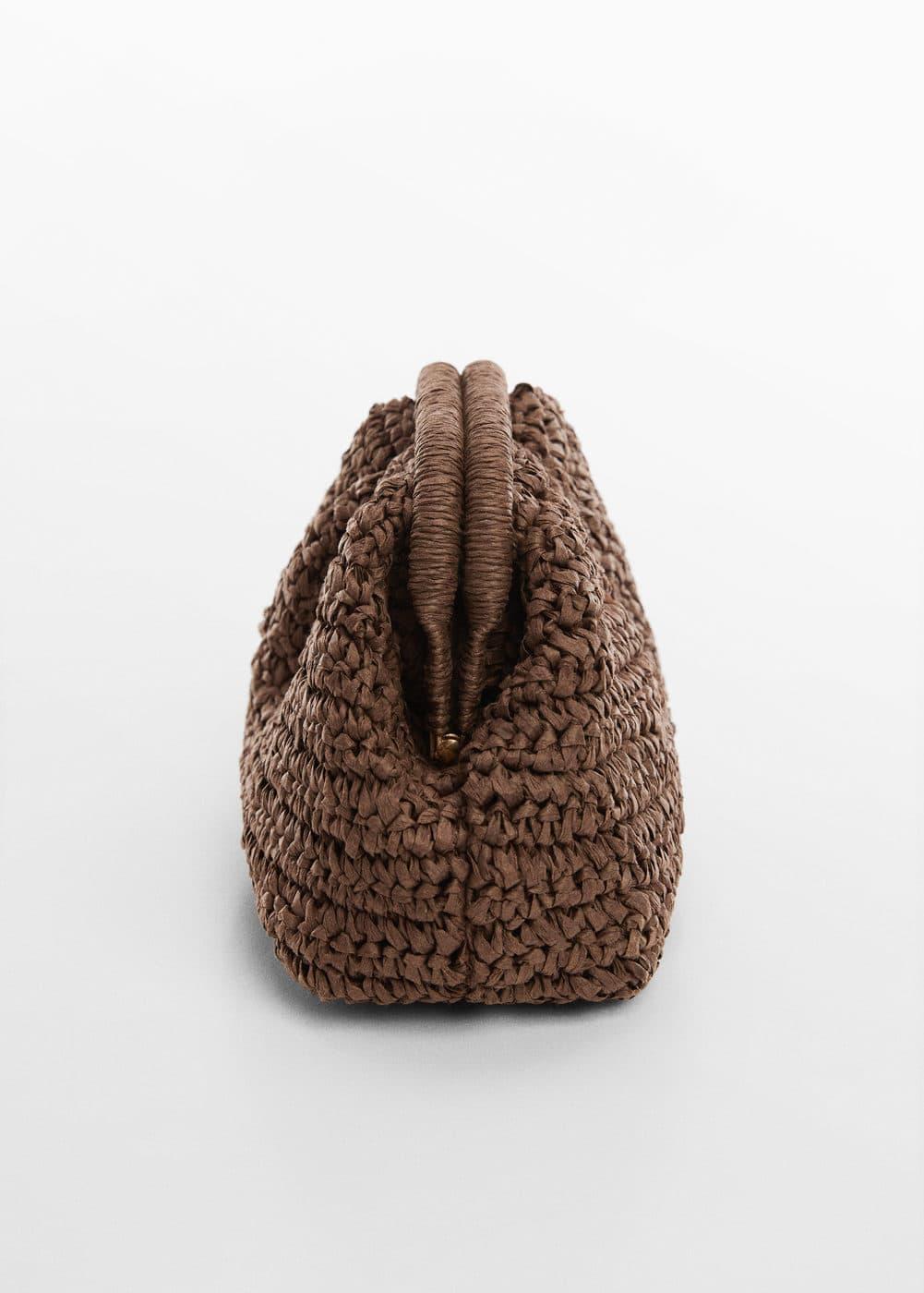 Mango Womens Natural Fiber Clutch Bag Product Image
