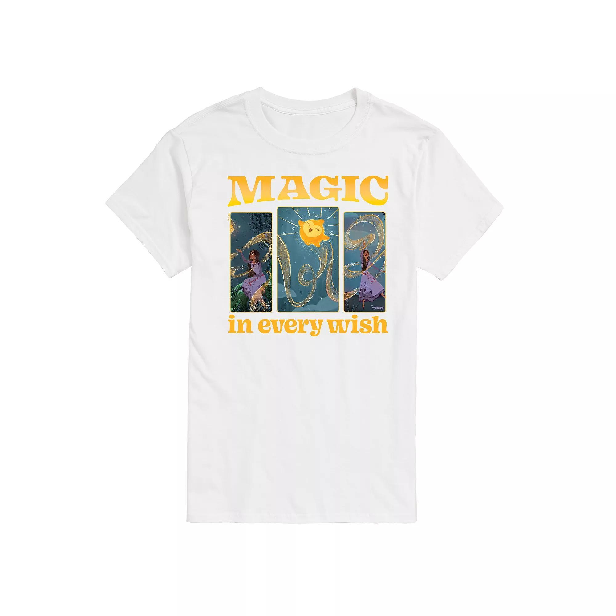 Disneys Wish Asha & Star Mens Magic In Every Wish Graphic Tee Product Image