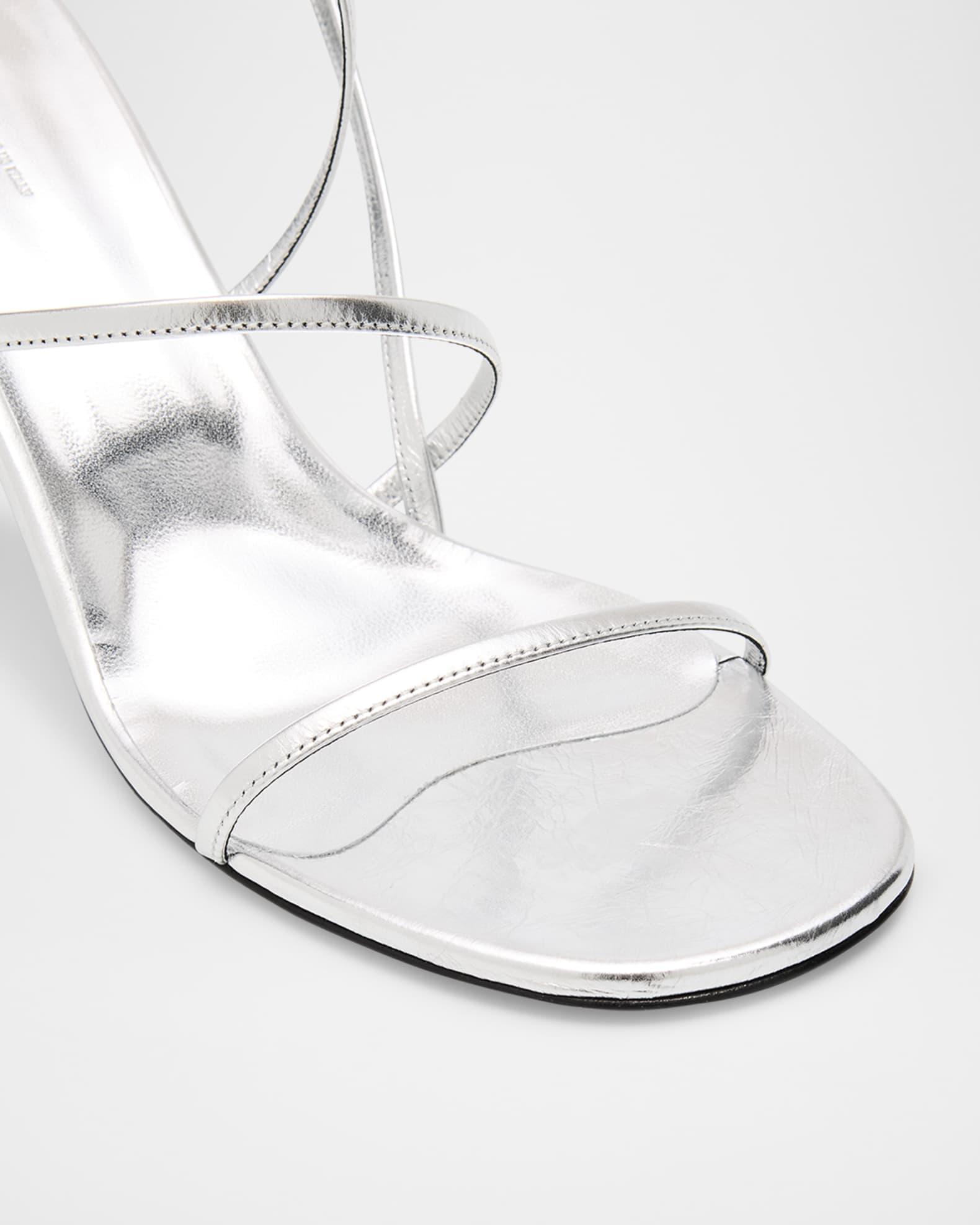 Strappy Metallic Ankle-Strap Sandals Product Image