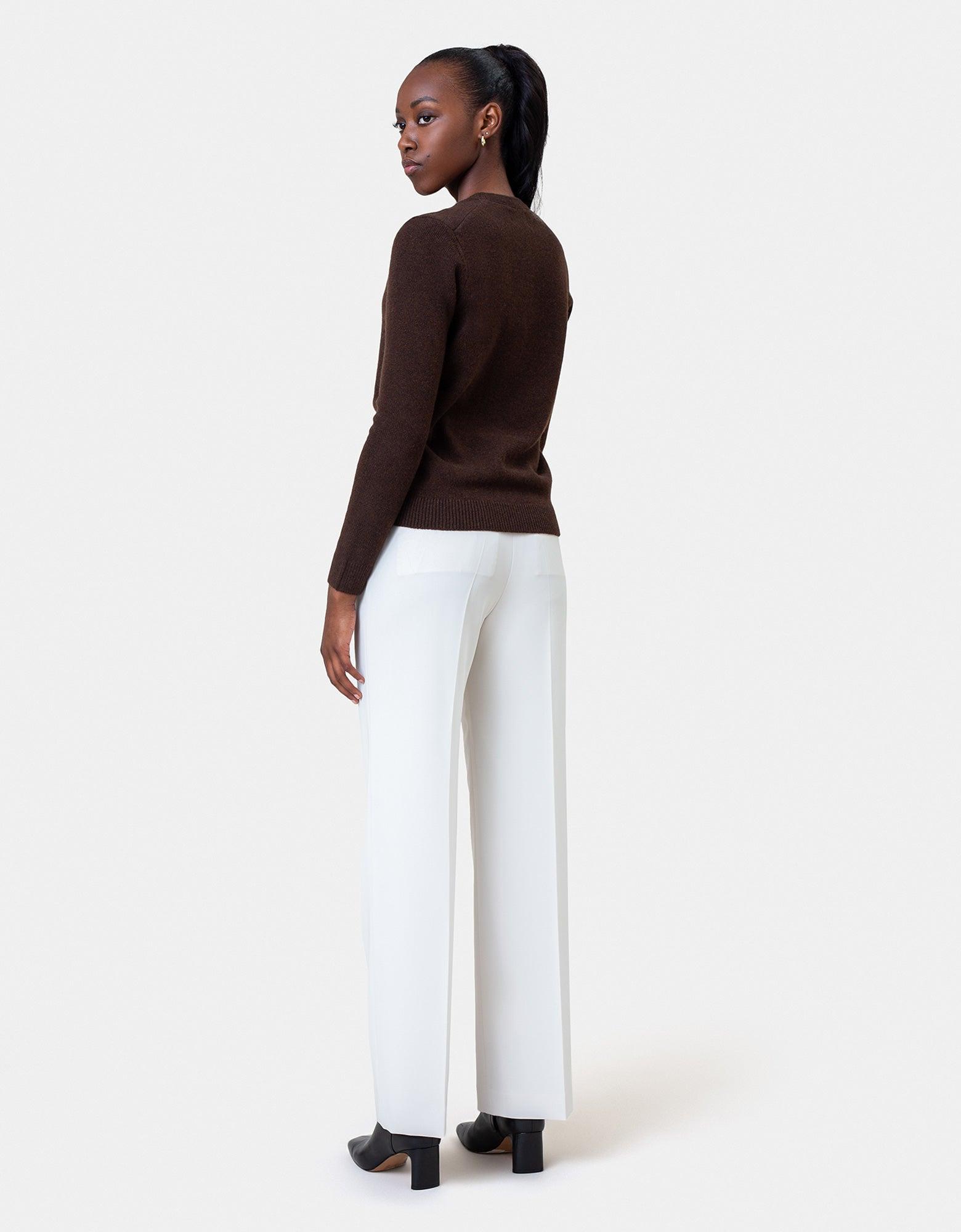 Women Classic Merino Wool Crew - Warm Taupe Product Image