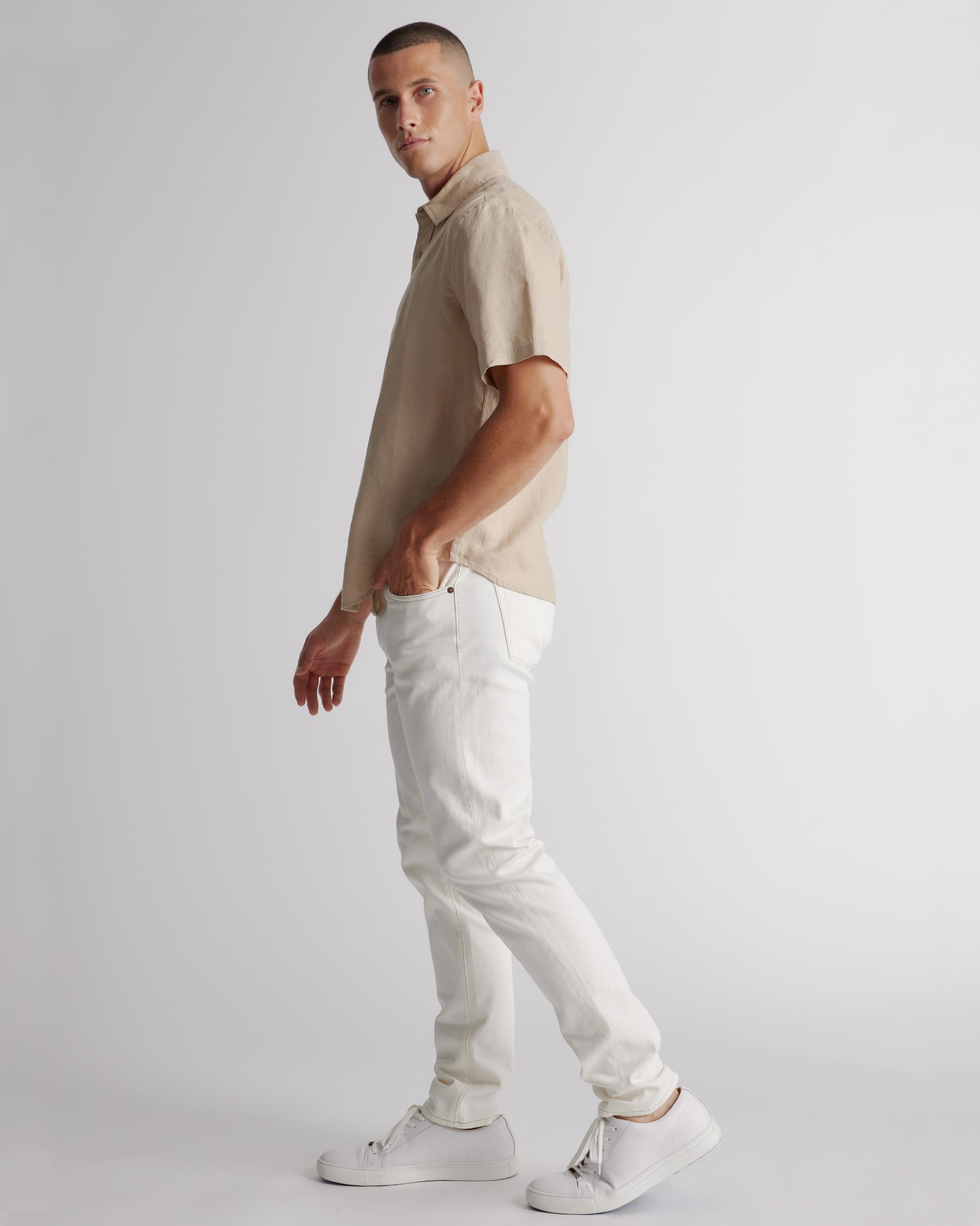 Quince | Men's 100% European Linen Relaxed Short Sleeve Shirt Product Image