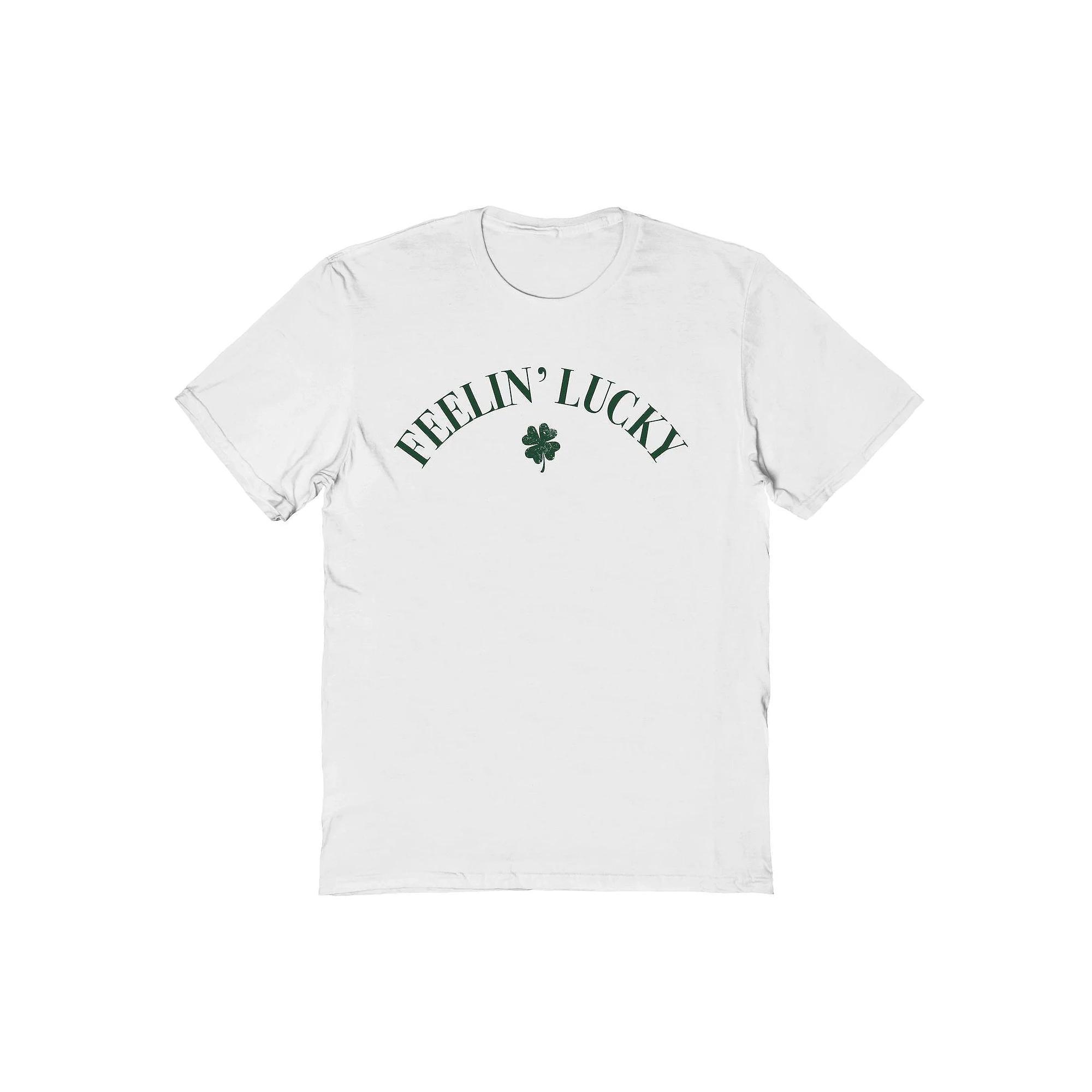 Men's Feelin Lucky Arch St. Patrick's Day Graphic Tee, Size: XXL, White Product Image