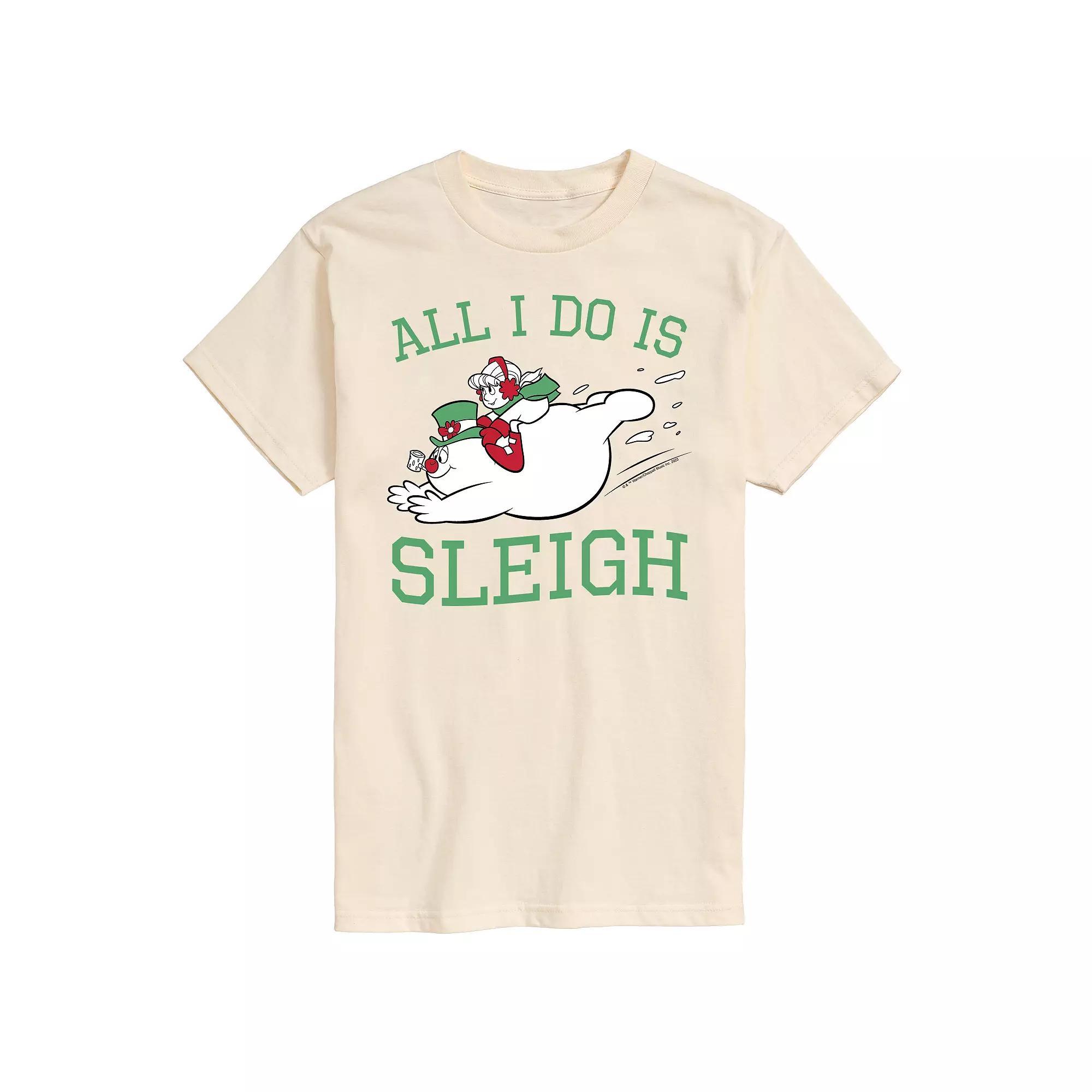 Mens Frosty The Snowman All I Do Is Sleigh Tee Product Image