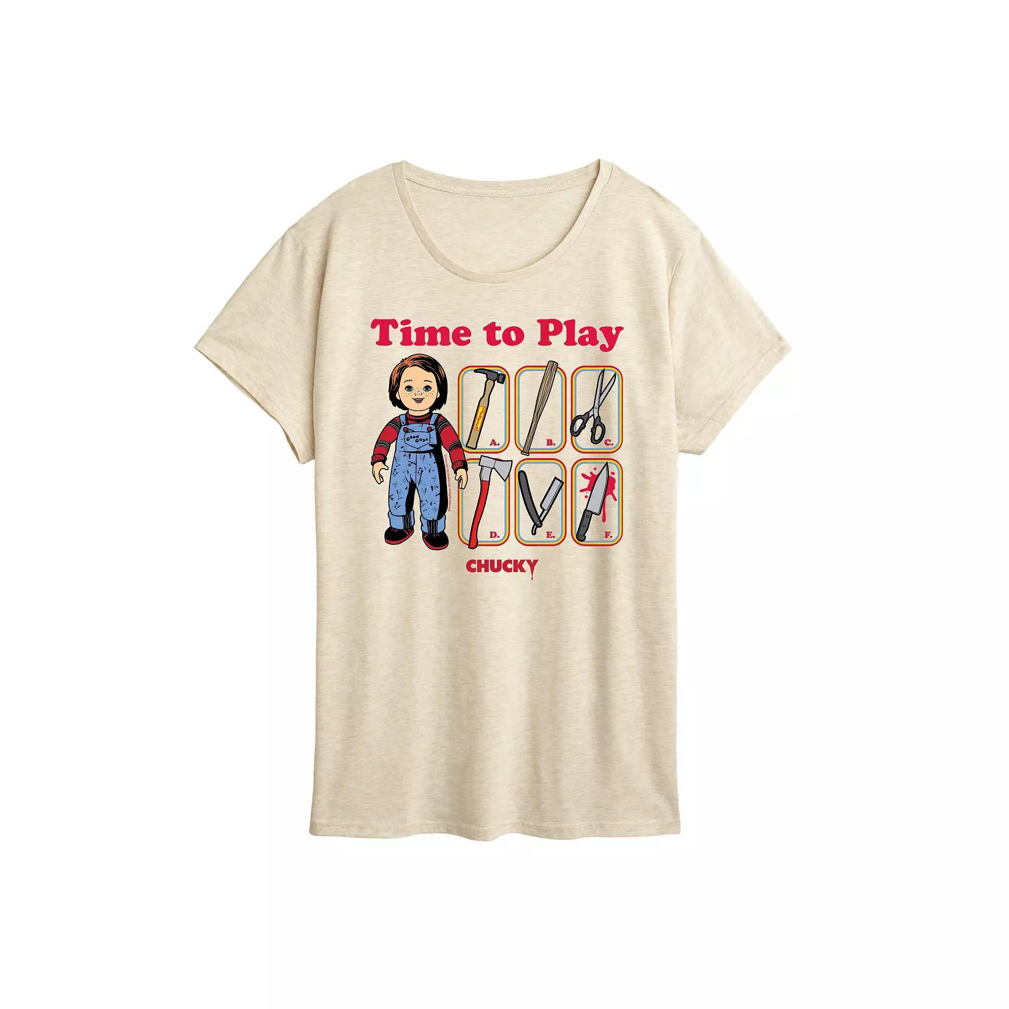 Womens Chucky Time To Play Graphic Tee Product Image