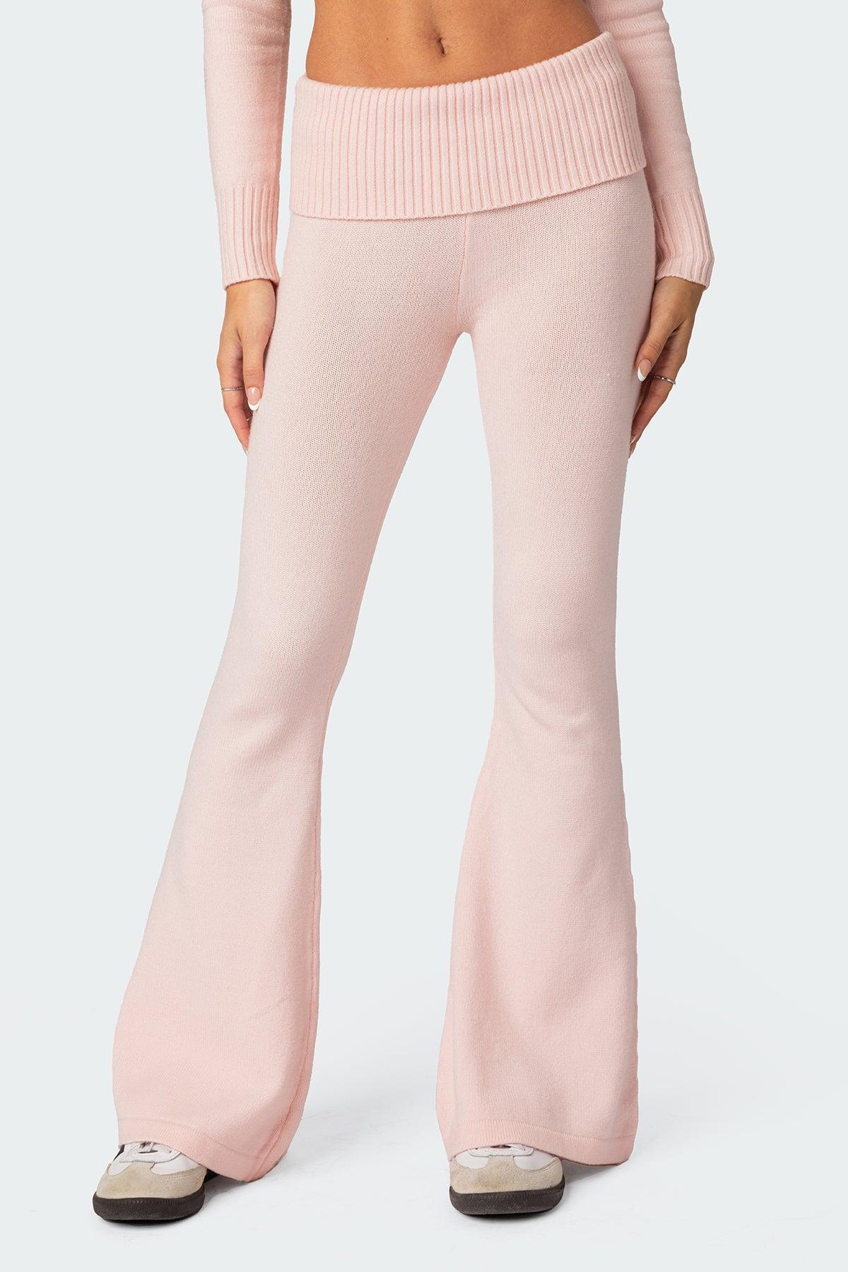 Desiree Knitted Low Rise Fold Over Pants Product Image