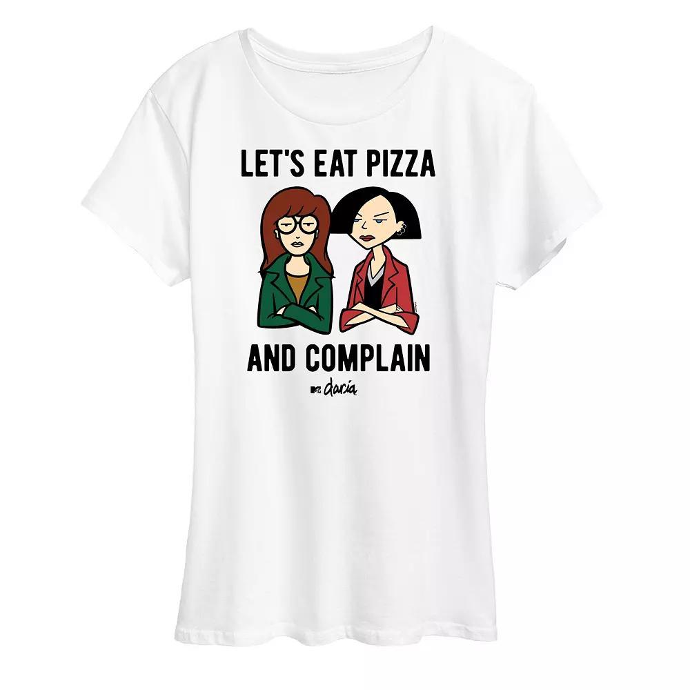 Womens Daria Pizza And Complain Graphic Tee, Girls Product Image