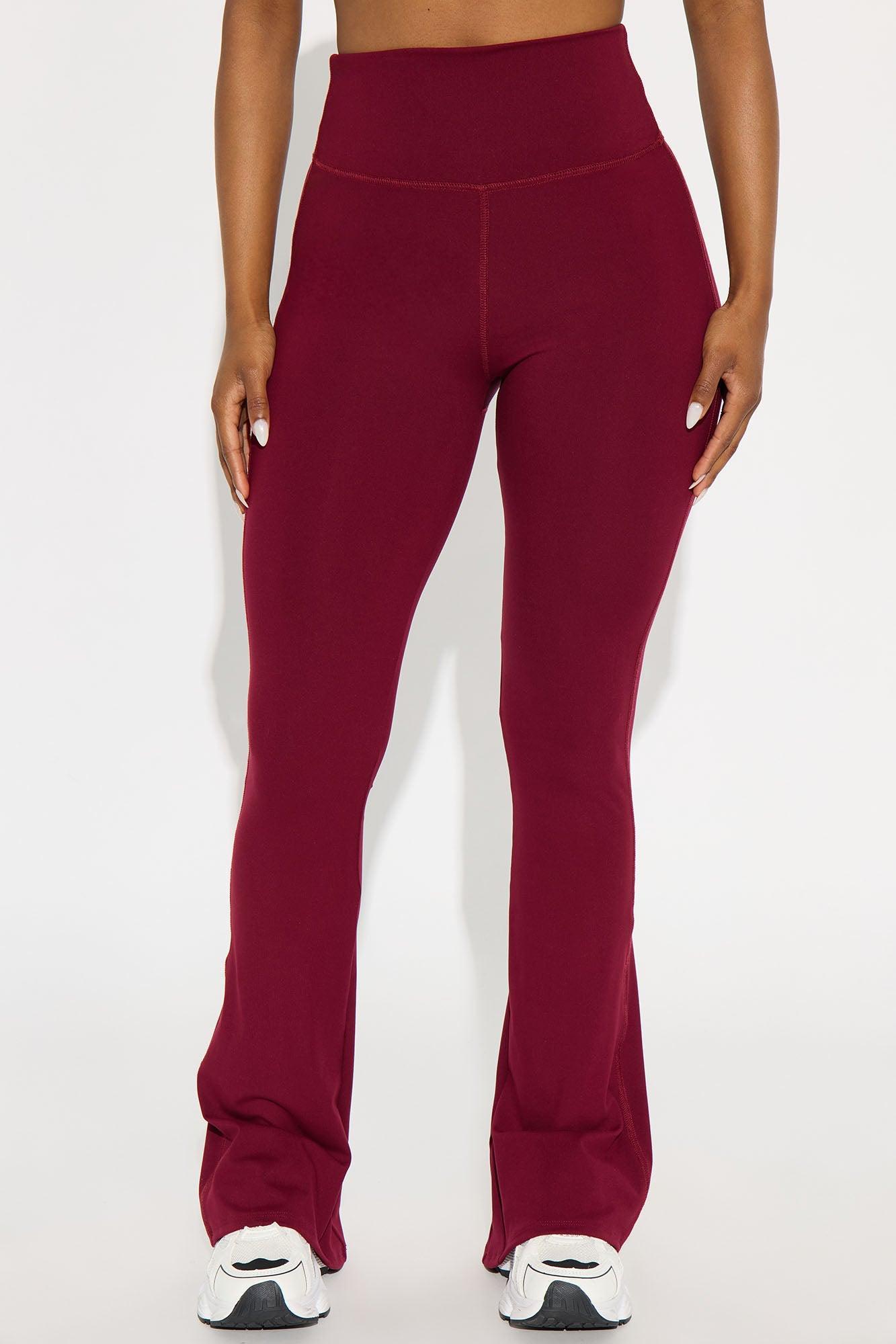 Break A Sweat Active Yoga Pant - Burgundy Product Image