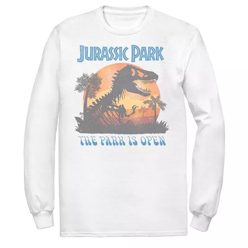 Men's Jurassic Park T Rex Sunset Portrait Tee, Size: XL, White Product Image