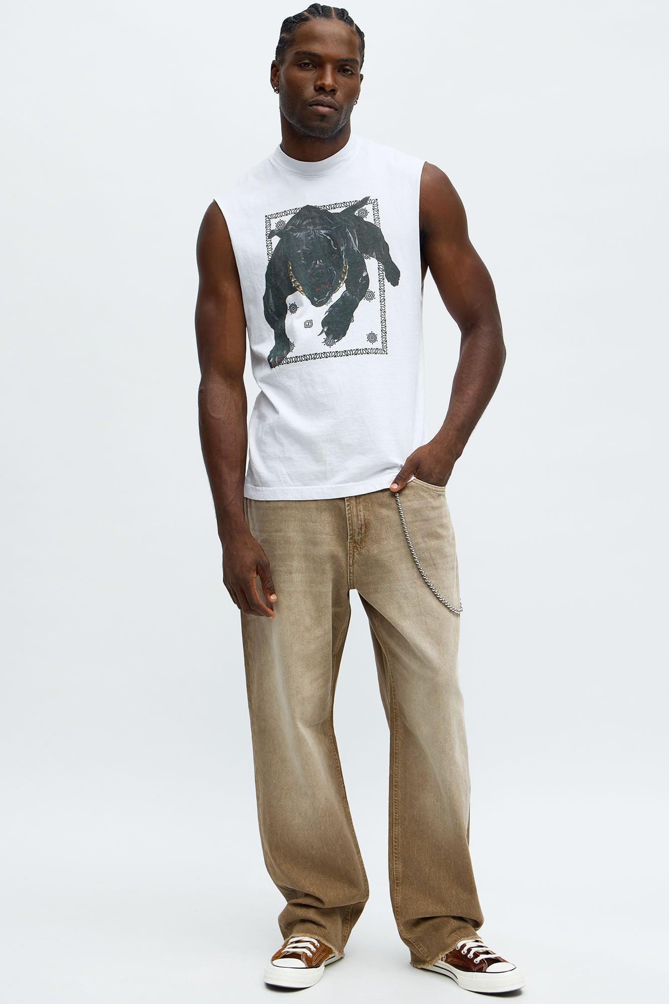 Beware Of The Dawg Muscle Tee - White Product Image