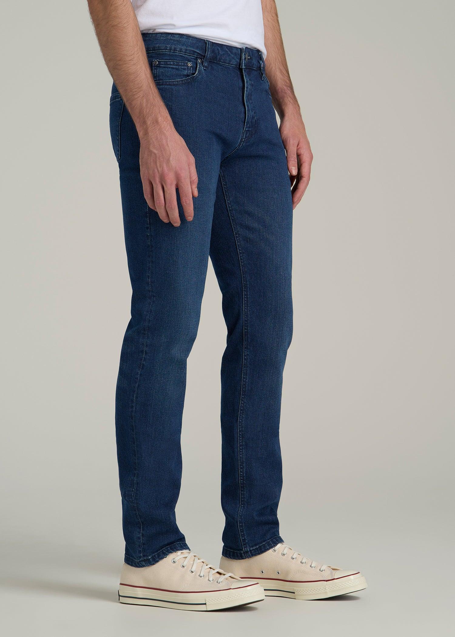 Dylan Slim Fit Jeans for Tall Men in Atlantic Blue Product Image