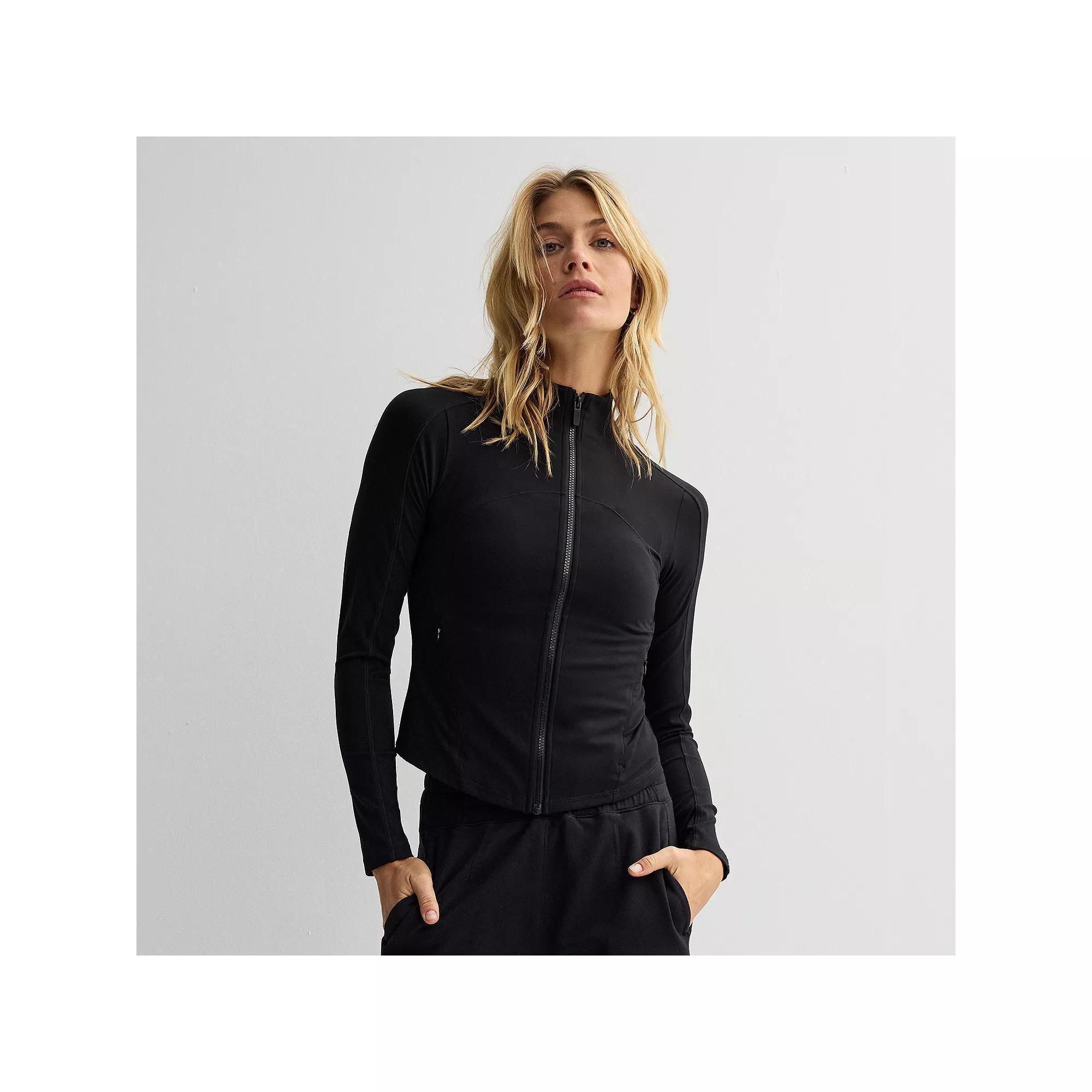 Women's FLX Affirmation Full Zip Jacket, Size: Small, Mineral Black Product Image