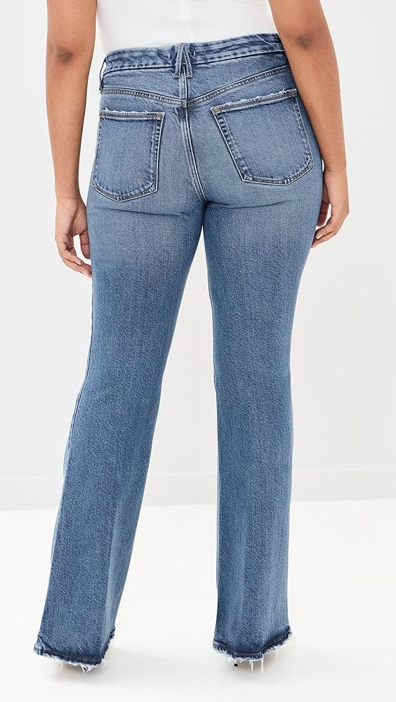 Good American Good Legs Flare Deep V Yoke Jeans | Shopbop Product Image