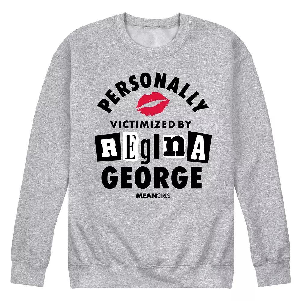Mens Mean Girls Personally Victimized Regina Fleece Sweatshirt Grey Gray Product Image