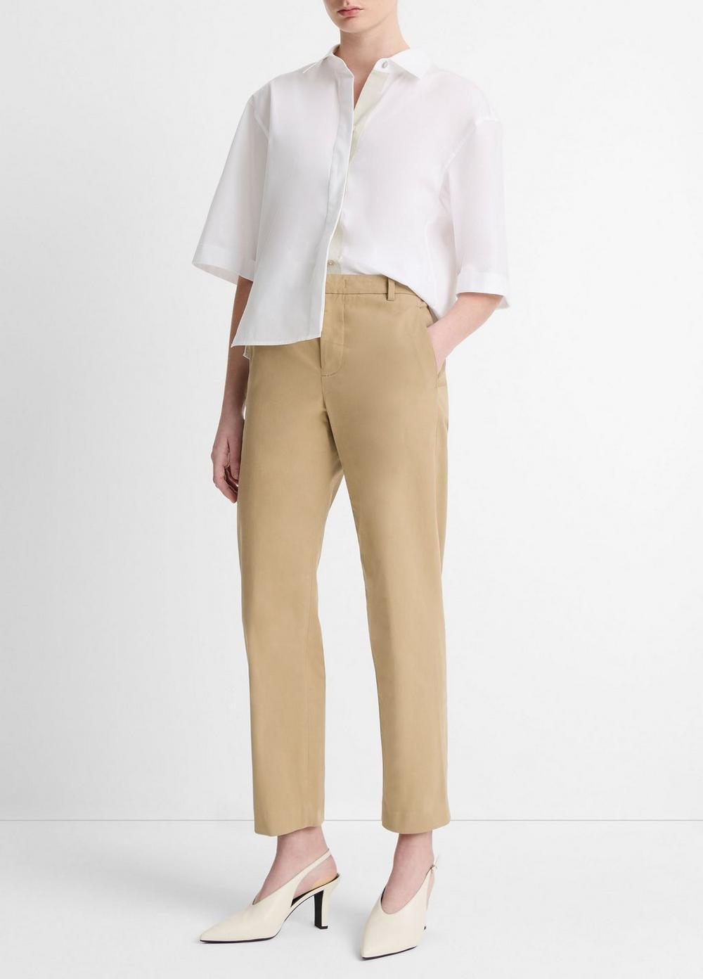 Womens Mid-Rise Chino Pants Product Image