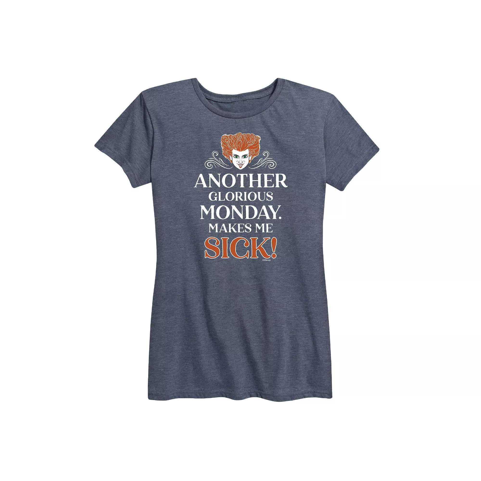 Disneys Hocus Pocus Womens Glorious Monday Graphic Tee, Girls Product Image