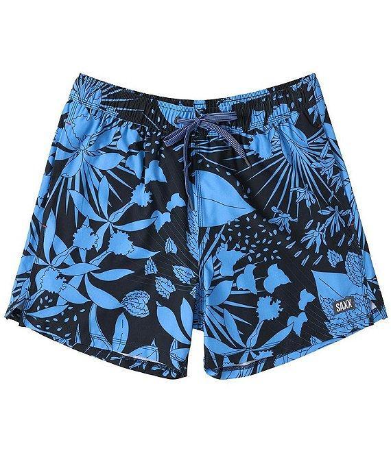 SAXX Oh Bou 2N1 5#double; Jungle Noir Volley Swim Shorts Product Image