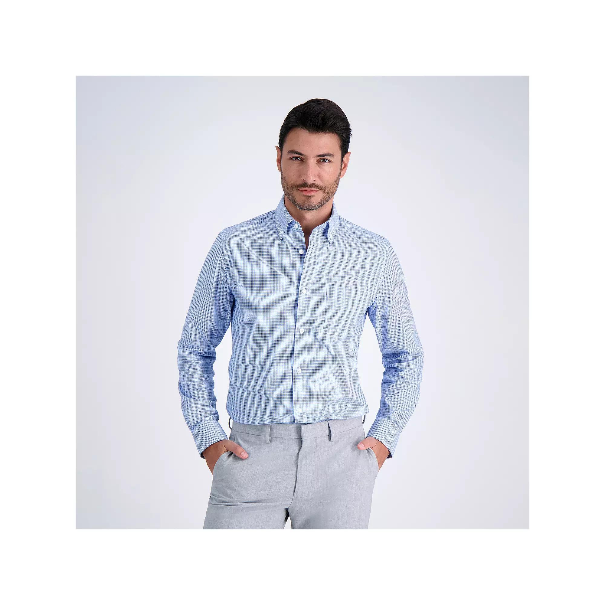 Mens Haggar Premium Comfort Slim Fit Button Down Collar Dress Shirt Product Image
