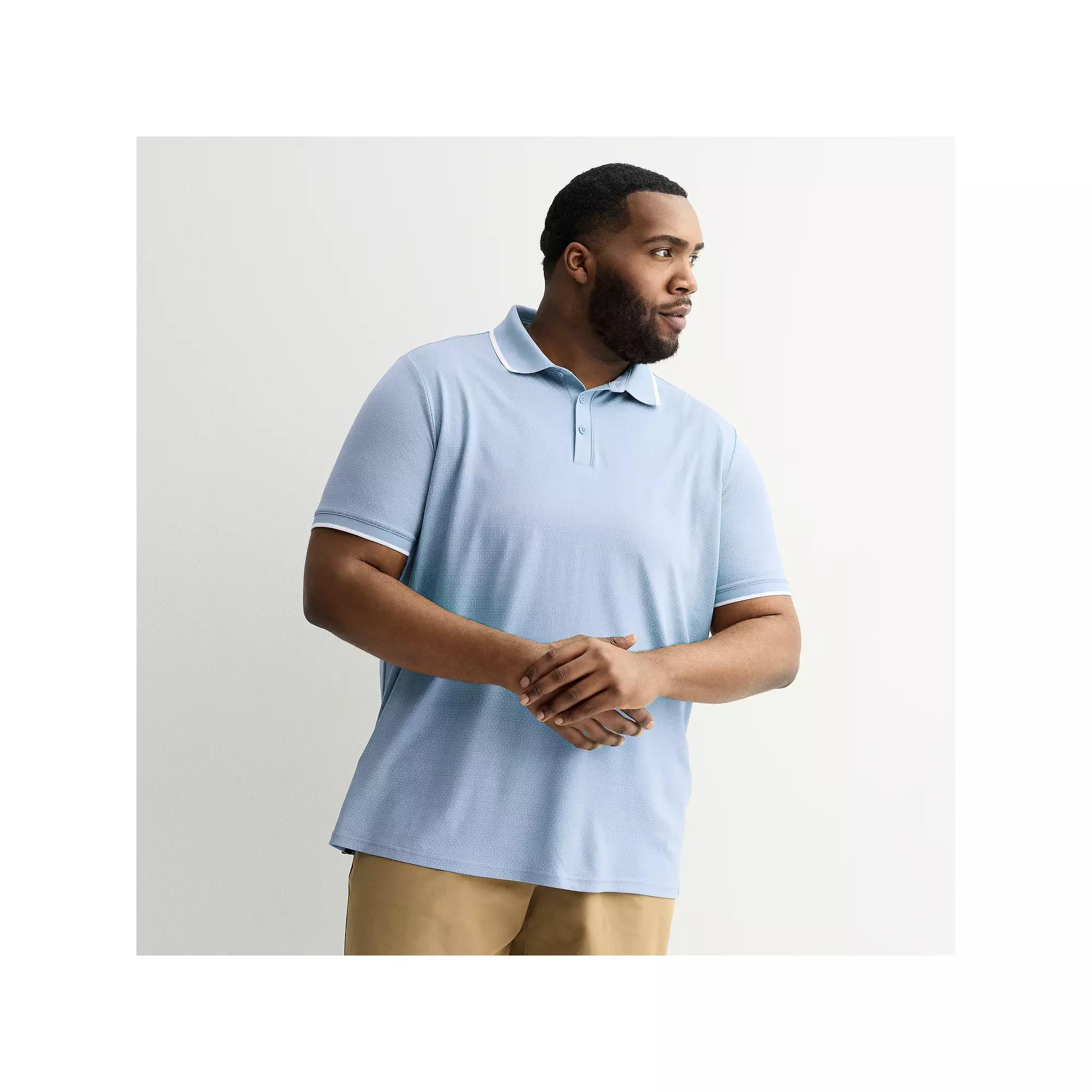 Big & Tall FLX Tipped Commuter Polo, Men's, Size: 2XB, Light Blue Product Image