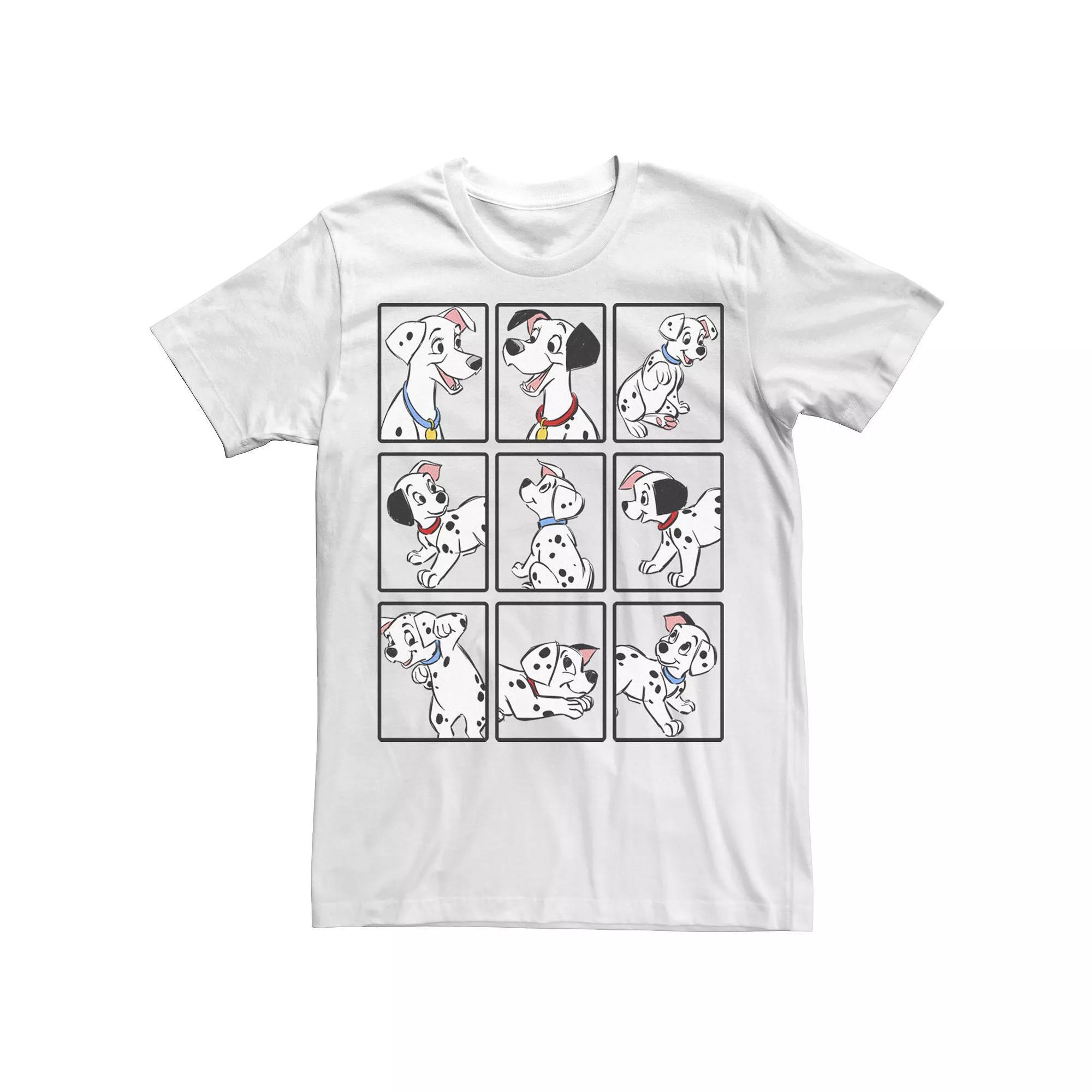 Disney's 101 Dalmatians Men's Family Photo Box Up Tee, Size: XL, White Product Image