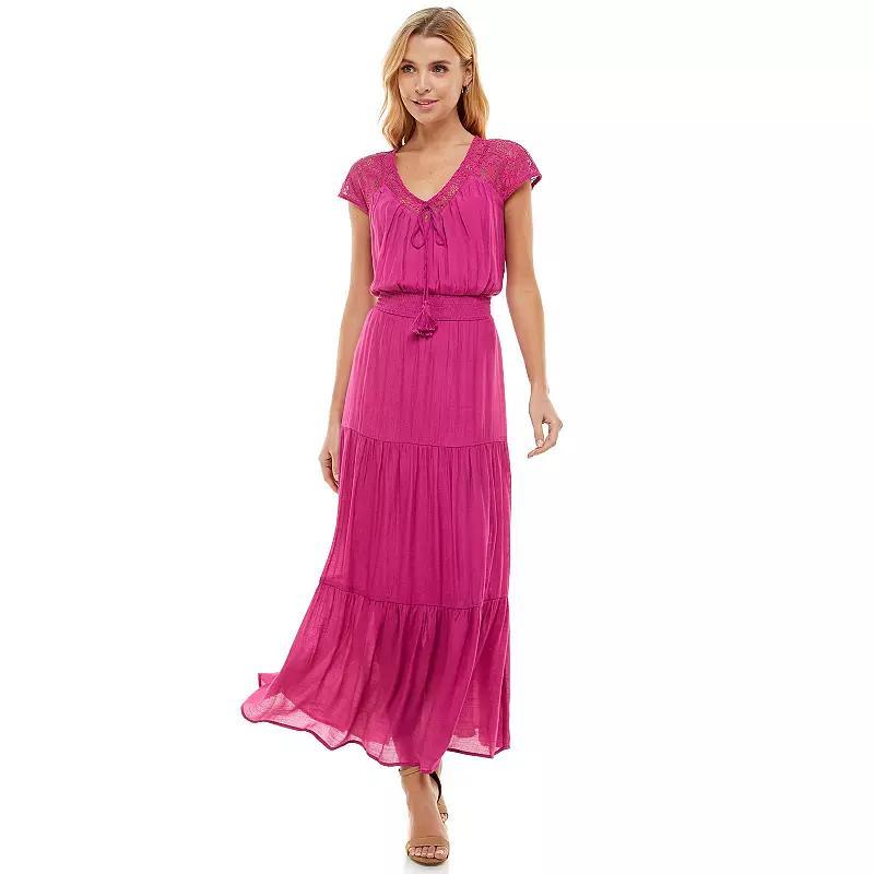 Womens Luxology Gauze Smocked Waist Maxi Dress Product Image