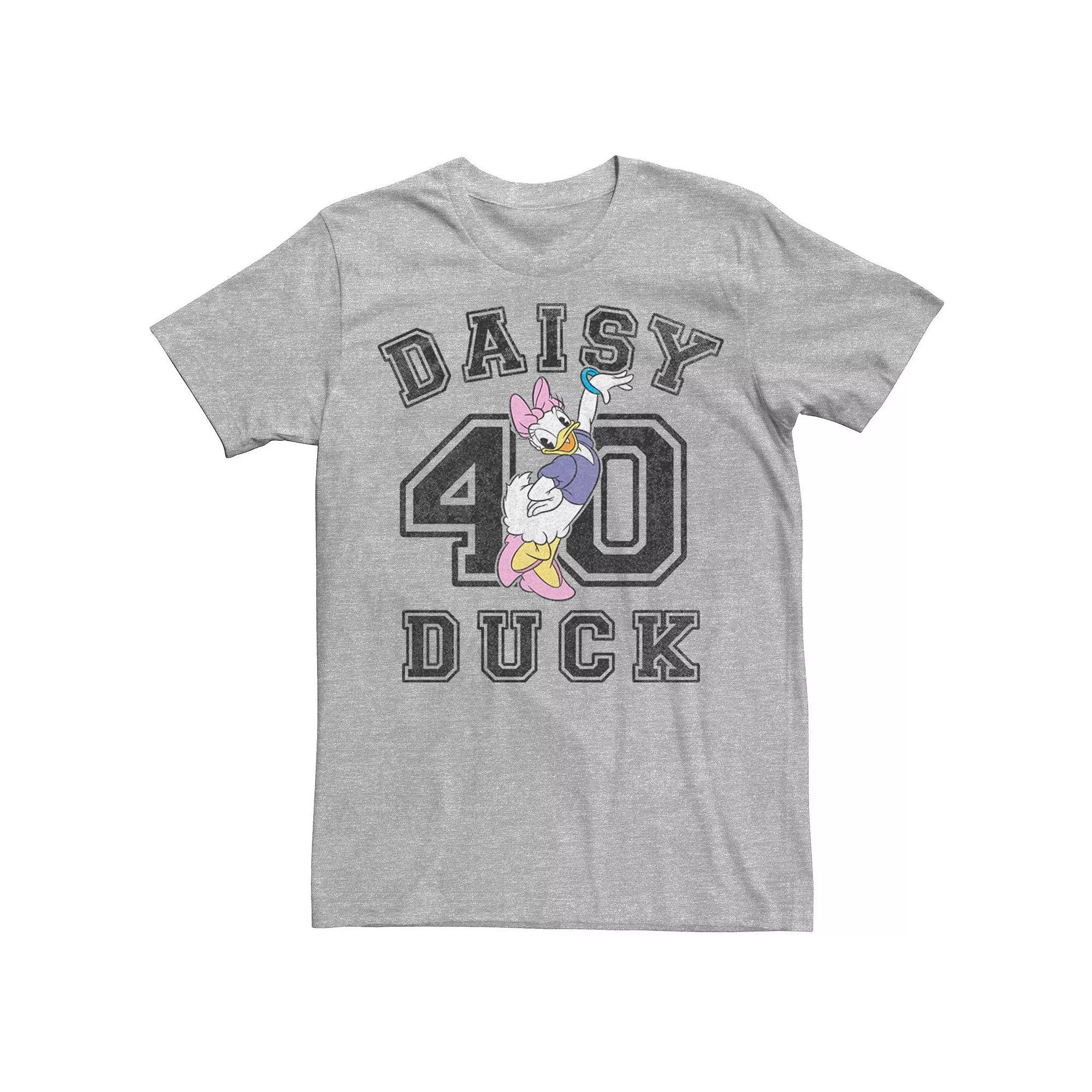 Disney's Daisy Duck Varsity Text # 40 Men's Tee, Size: 3XL, Athletic Grey Product Image