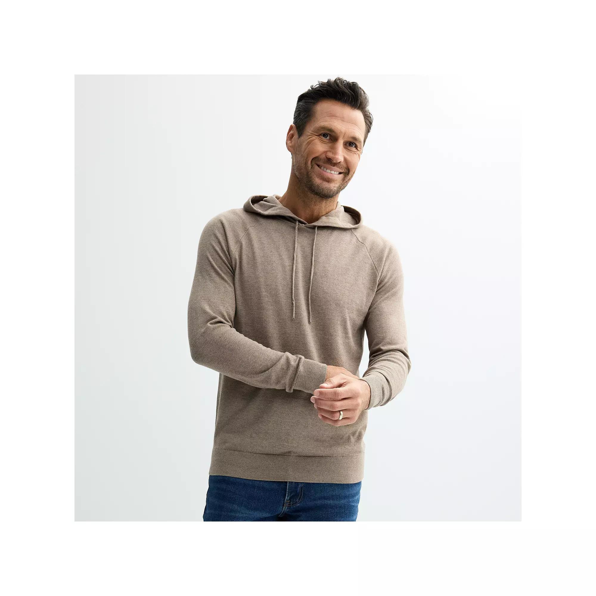 Men's Sonoma Goods For Life® Sweater Pullover Hoodie, Size: Medium, Brown Product Image