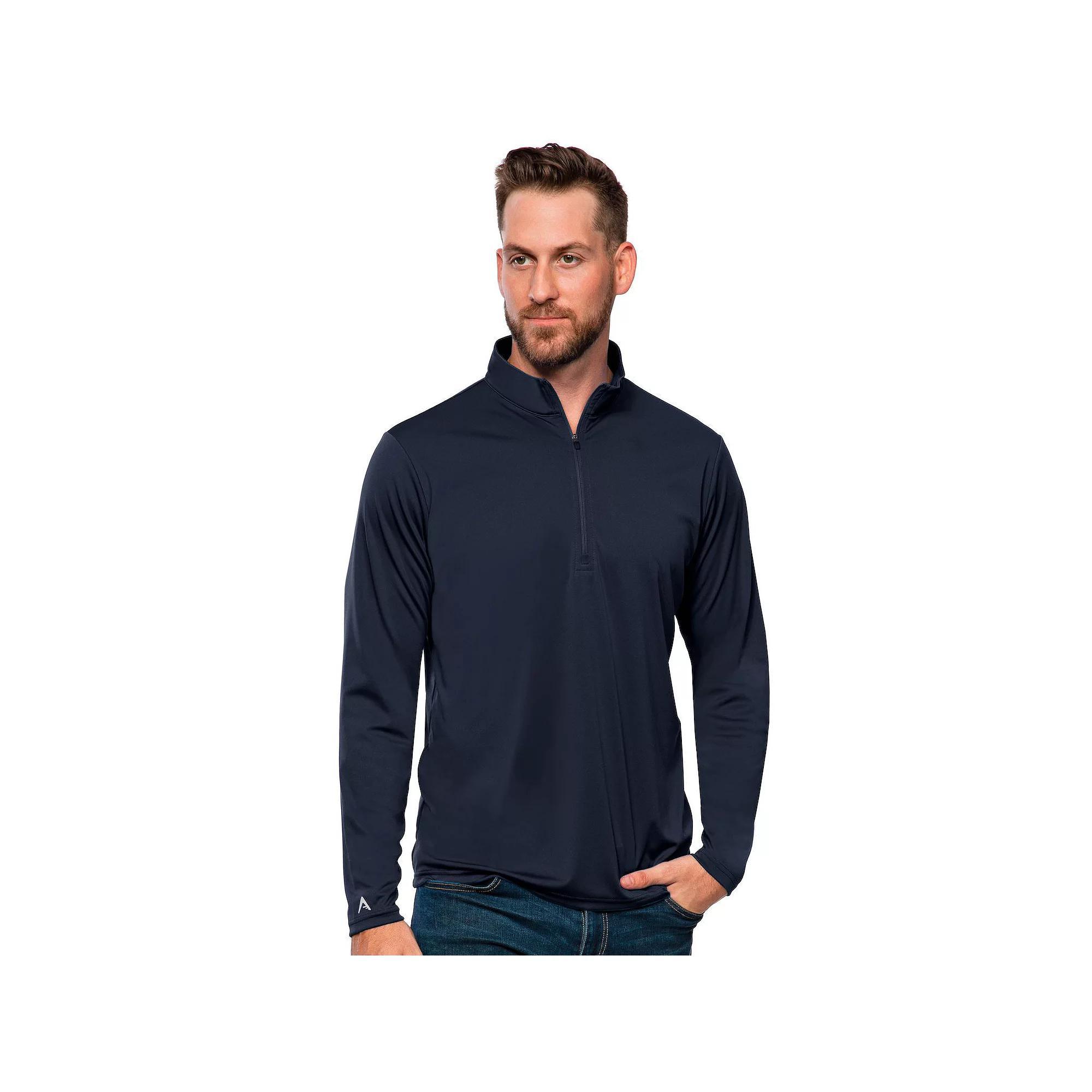 Men's Antigua Blank Tribute Quarter Zip Pullover, Size: Large, Red Product Image