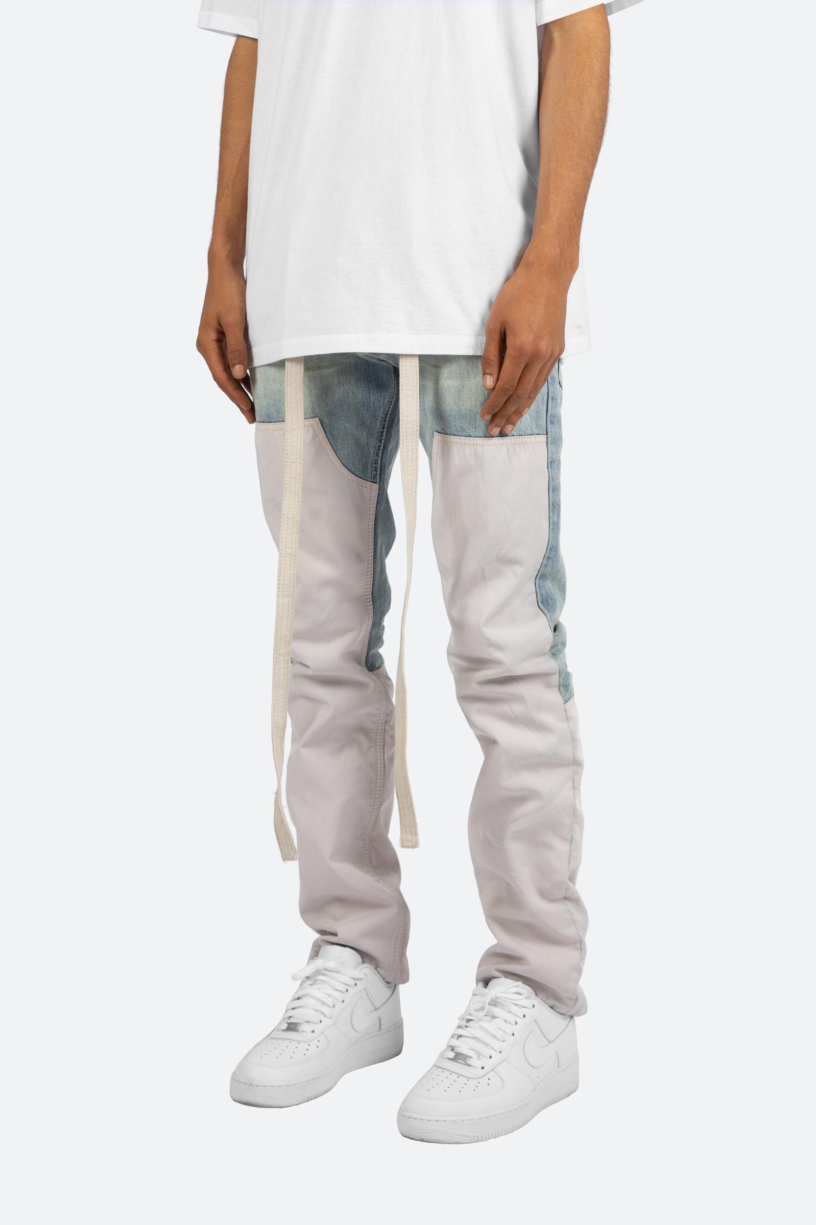 D187 Western Straight Denim - Blue/Natural Product Image