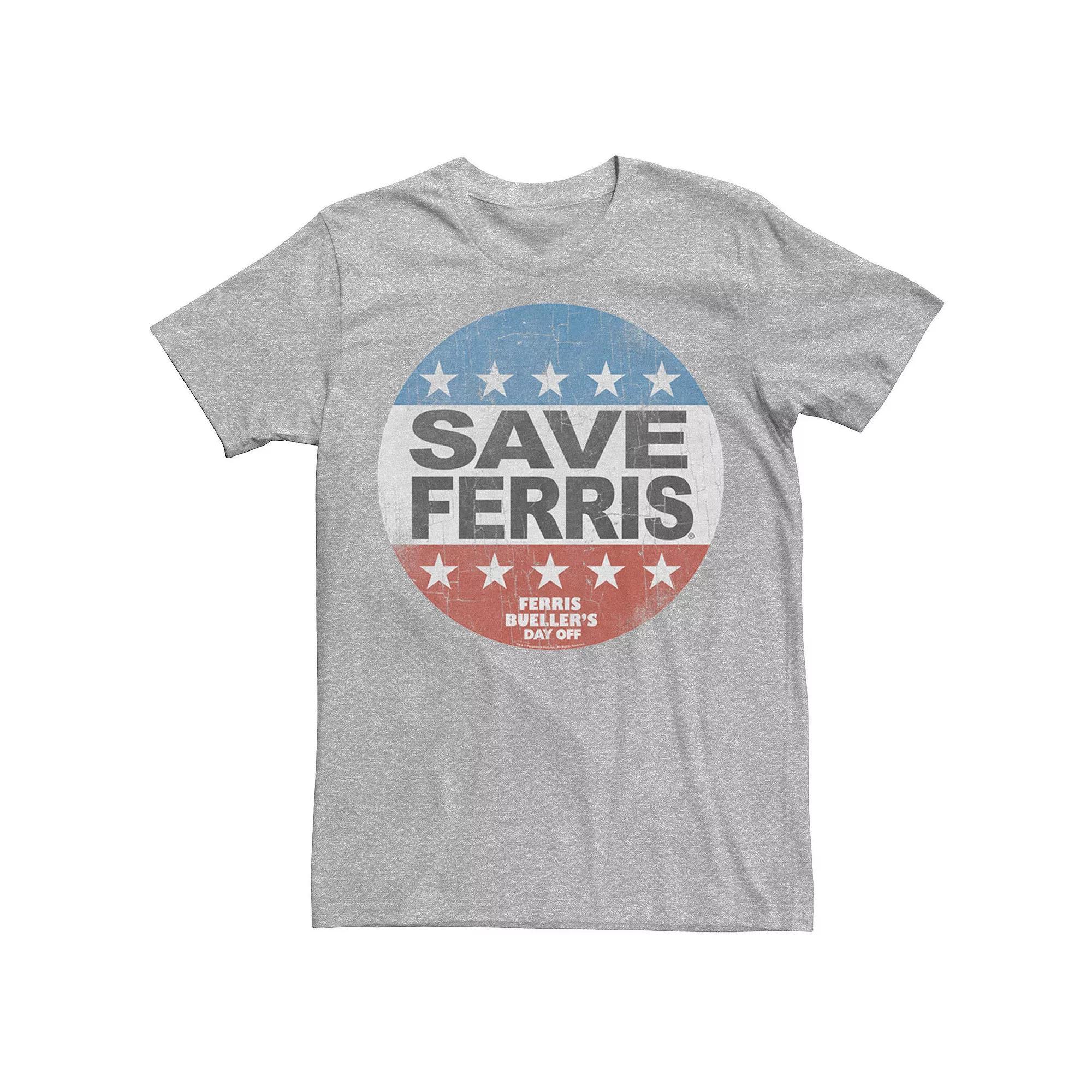 Men's Ferries Bueller Save Ferris Graphic Tee, Size: Small, Athletic Grey Product Image