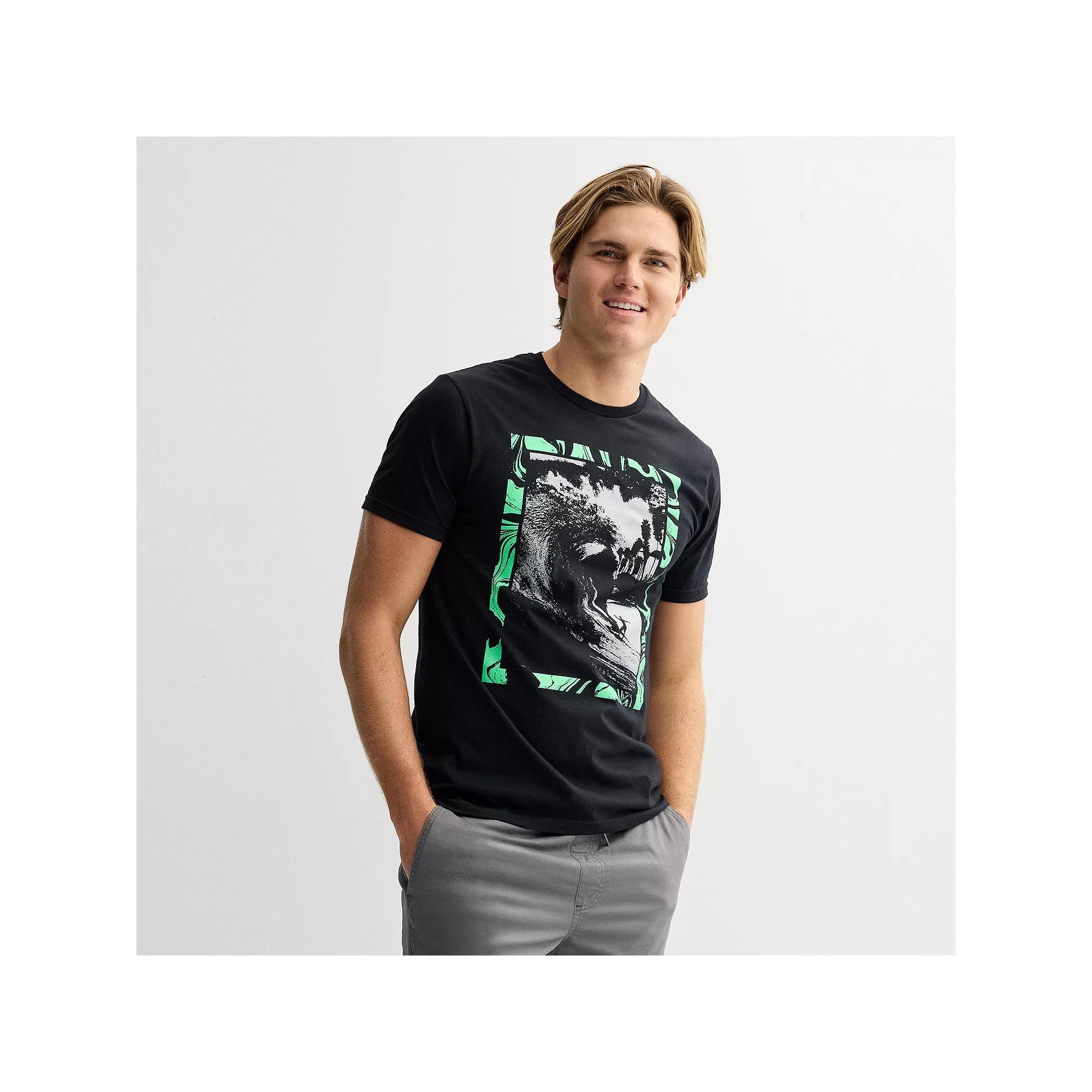 Men's Wave Graphic Tee, Size: Small, Black Product Image