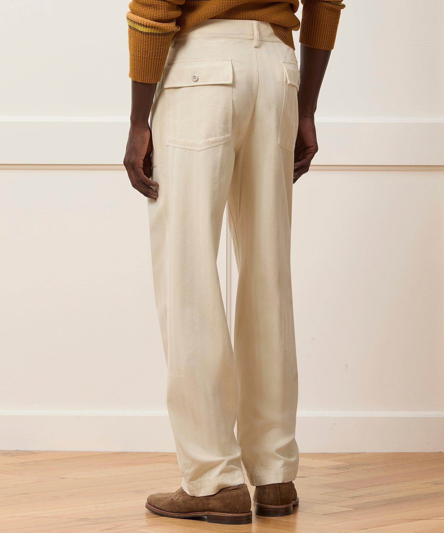 Relaxed Herringbone Twill Camp Pant Product Image