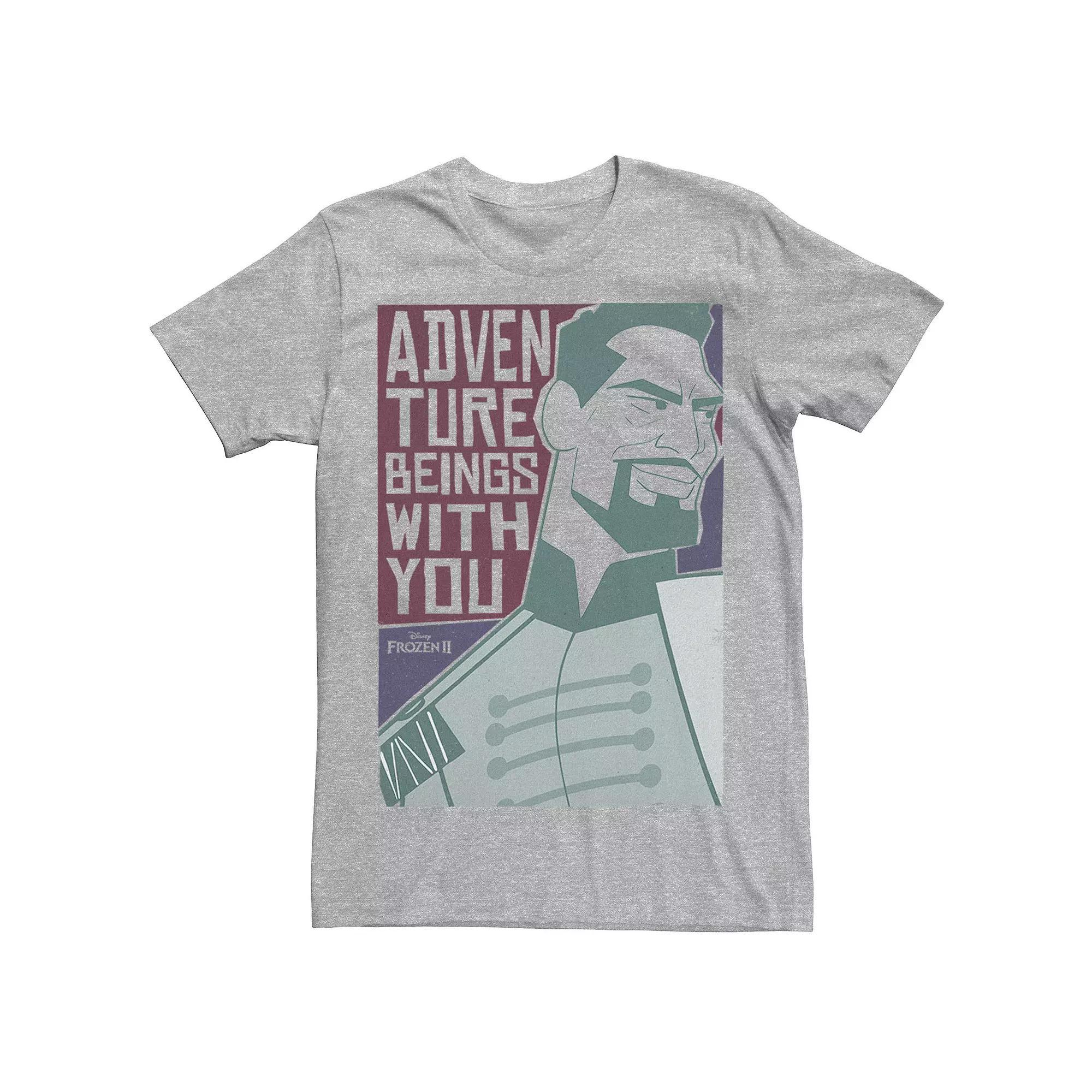 Disney's Frozen Men's 2 Destin Adventure Begins Graphic Tee, Size: 3XL, Athletic Grey Product Image