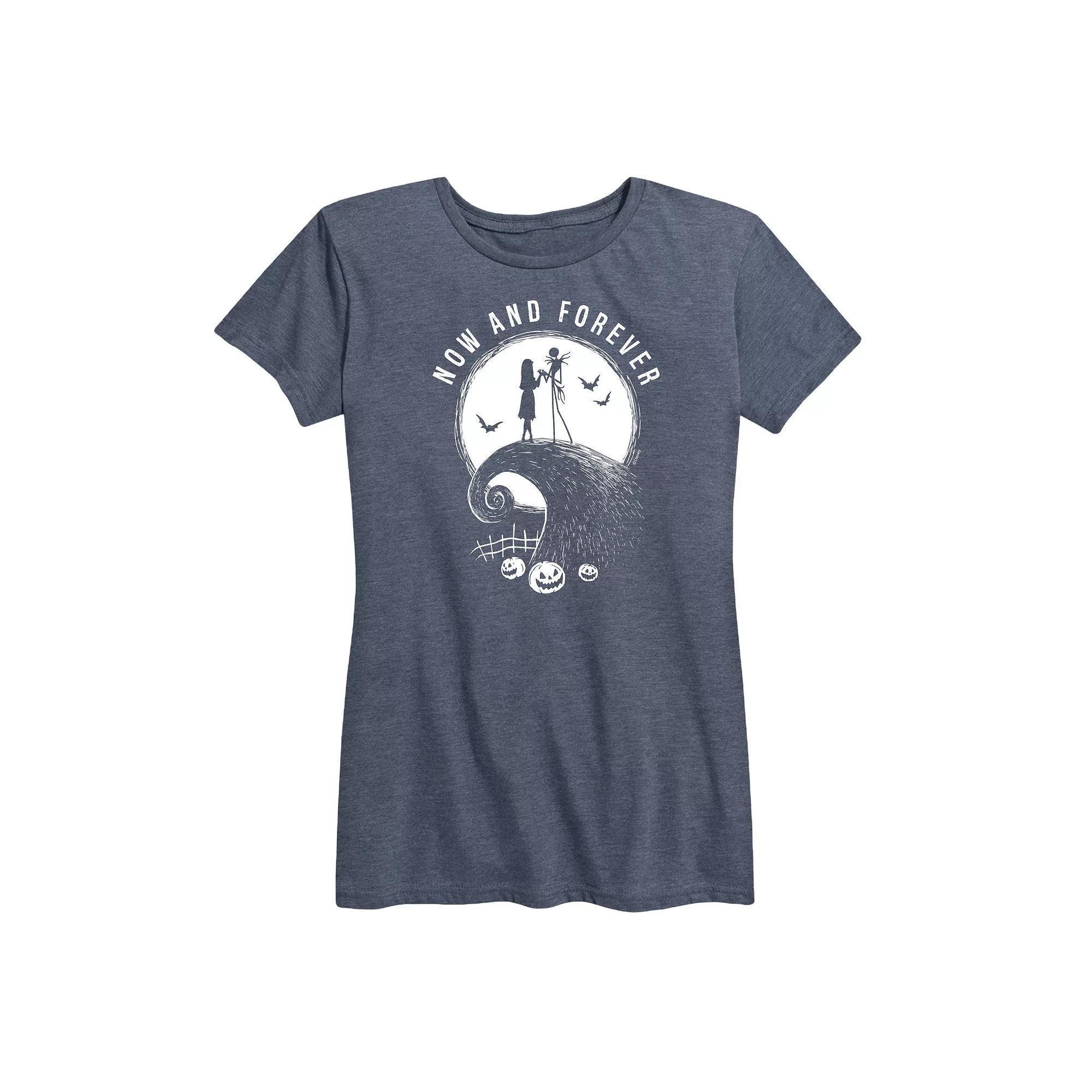 Disney's Nightmare Before Christmas Women's Now and Forever Graphic Tee, Girl's, Size: Large, Blue Product Image
