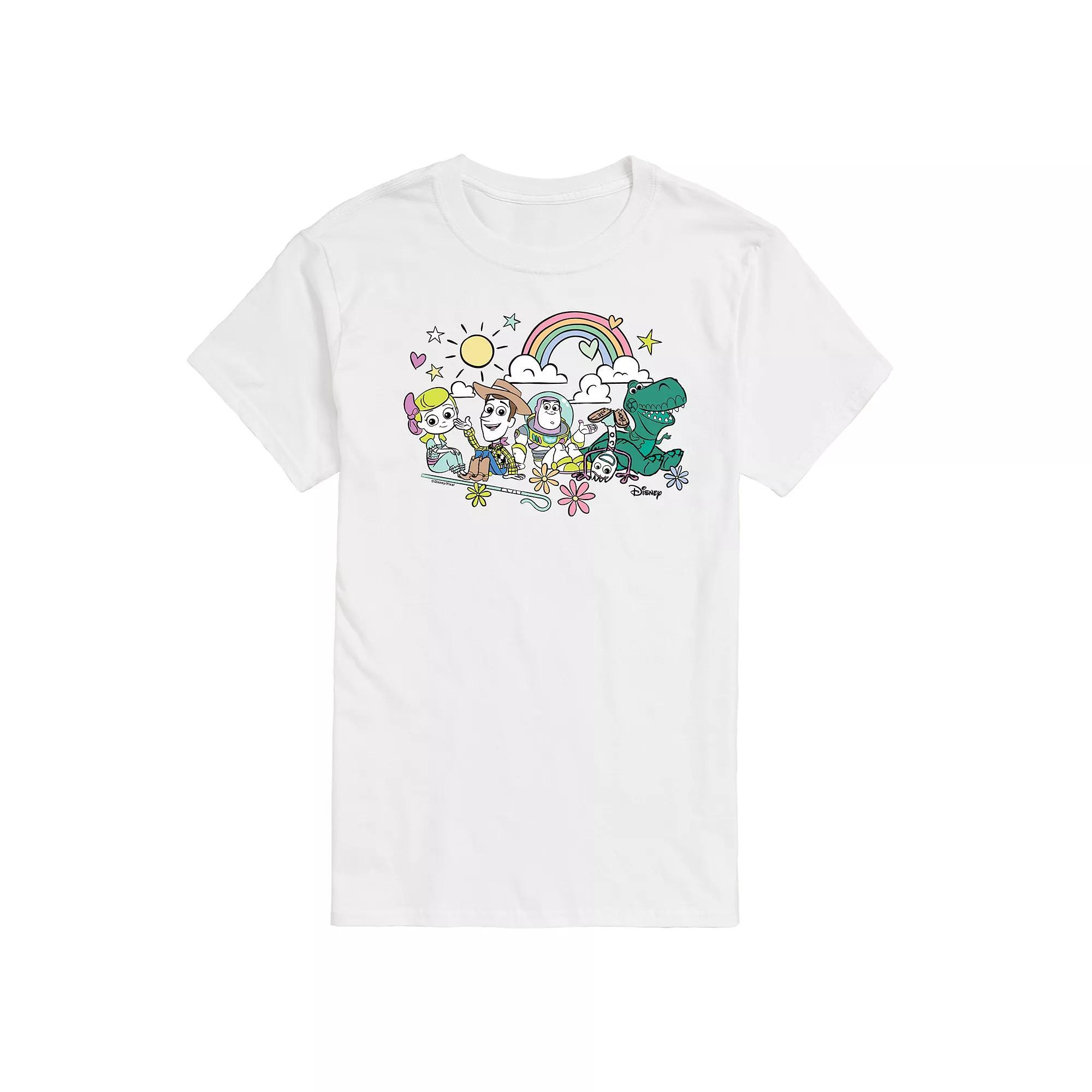 Disney / Pixars Toy Story 4 Mens Group Sitting Graphic Tee Ivory Product Image
