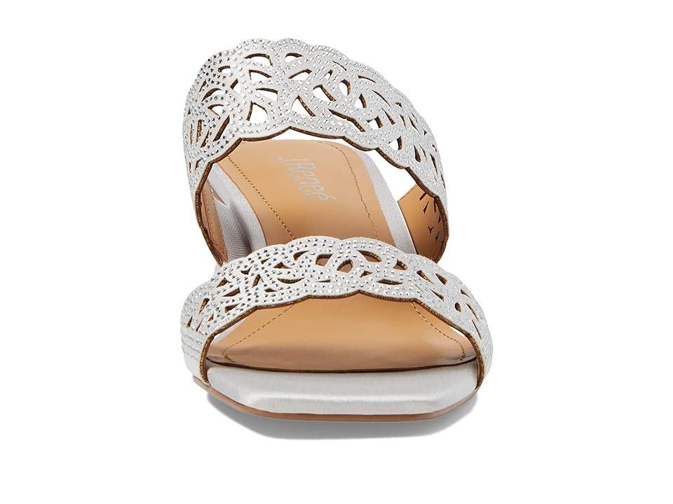 J. Renee Keetan Satin Rhinestone Embellished Dress Slide Sandals Product Image
