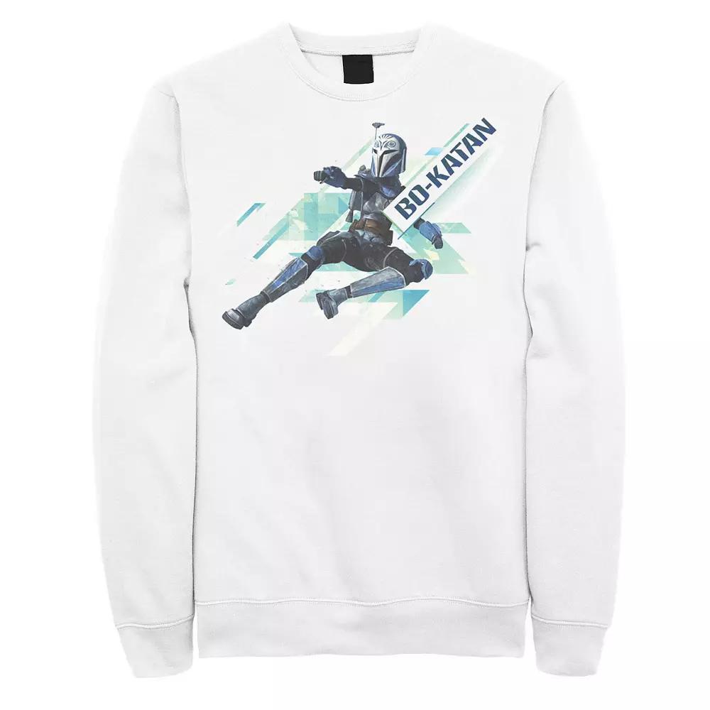 Men's Star Wars The Clone Wars Bo-Katan Portrait Sweatshirt, Size: 3XL, White Product Image