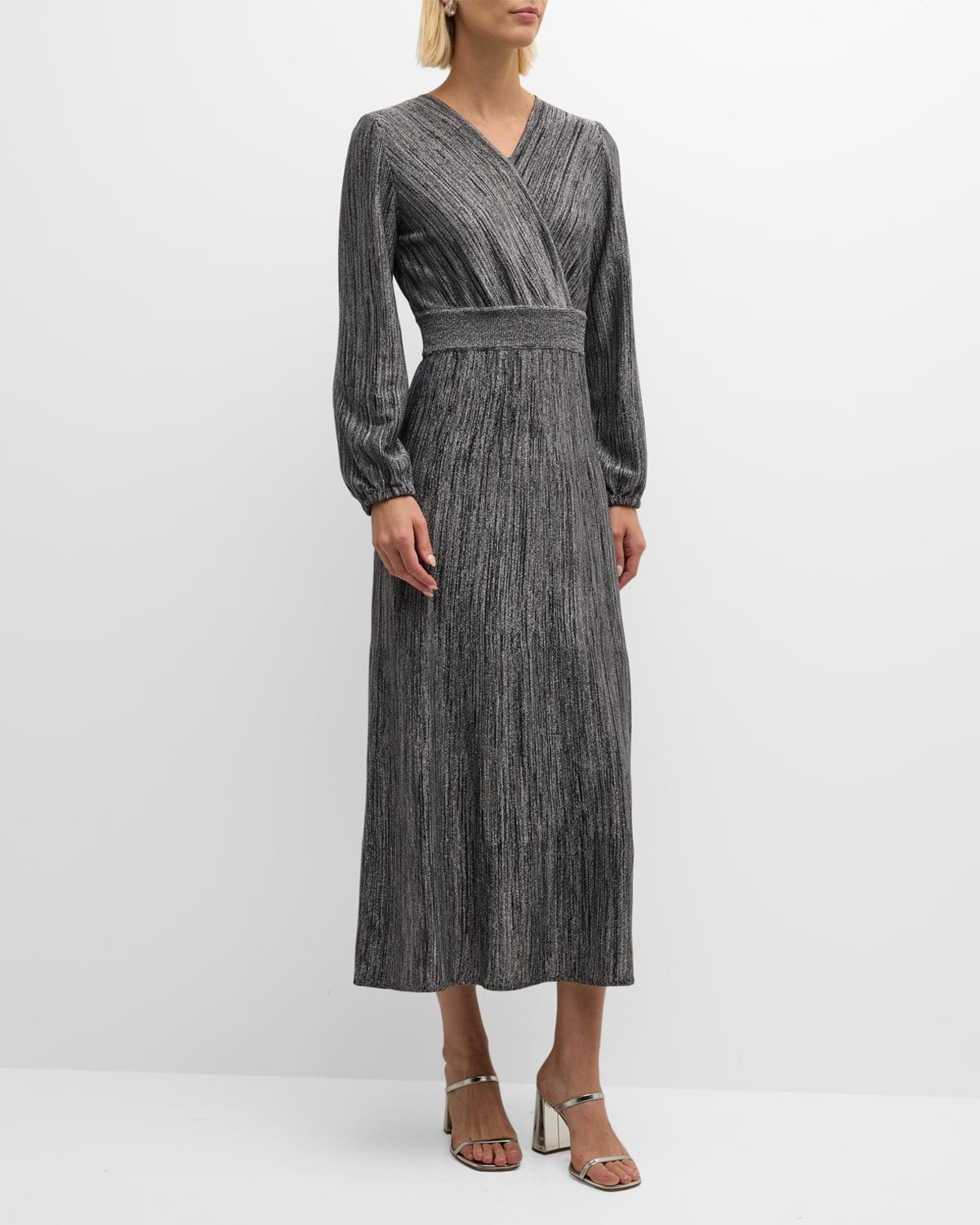Womens Jacquard Surplice Heritage-FIt Maxi Dress Product Image