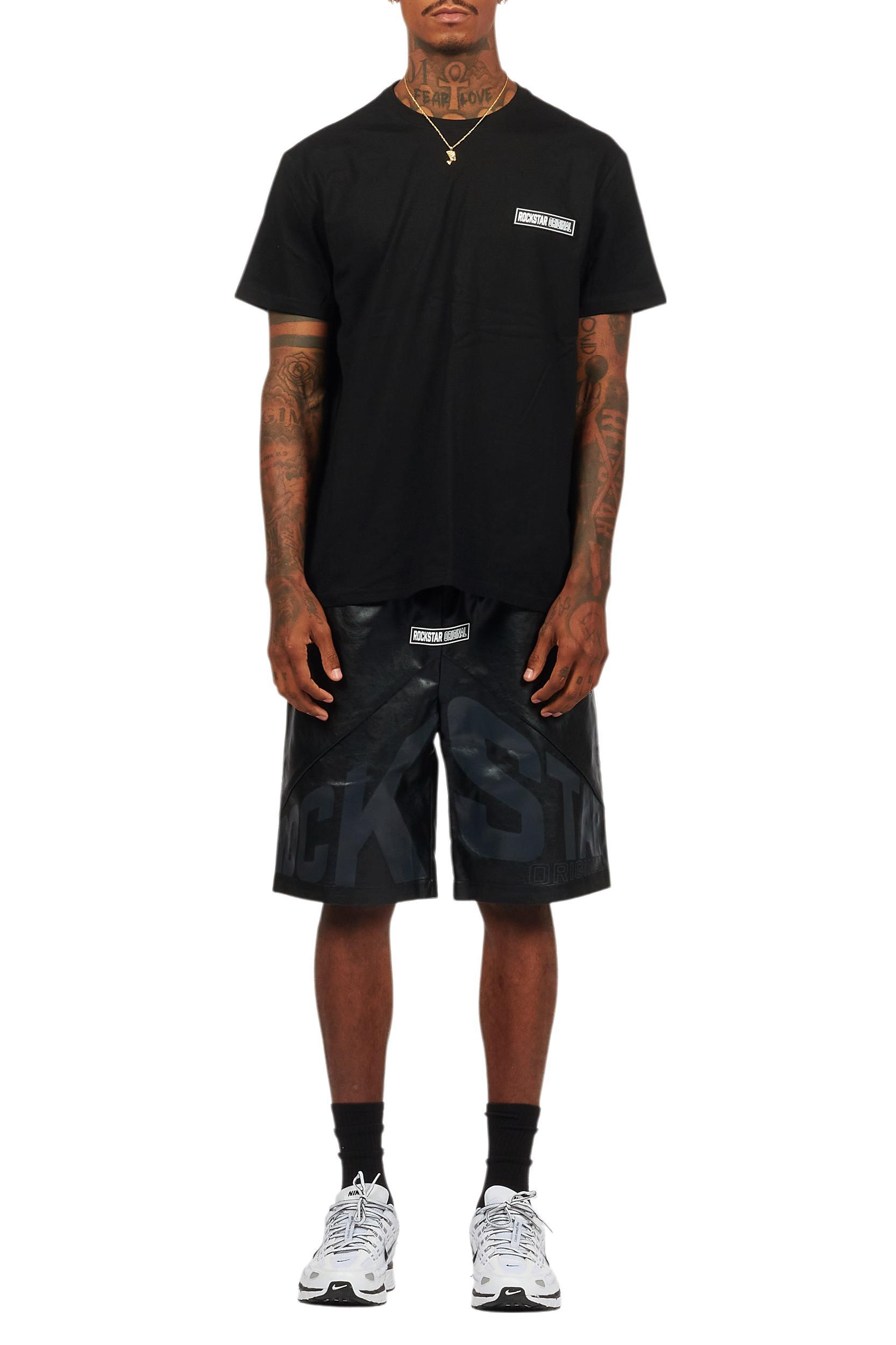 Zayn Black/Black Graphic Short Set Male Product Image