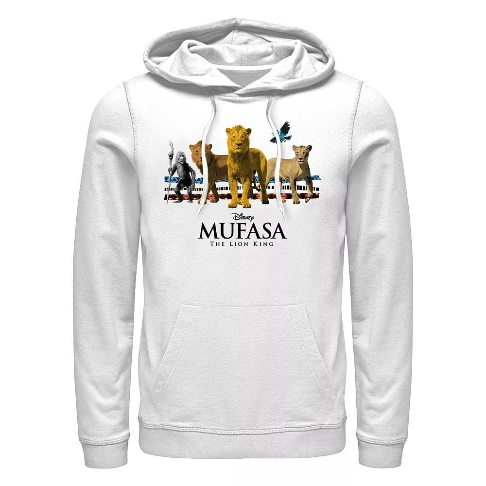 Disney's Mufasa The Lion King Group Portrait Men's Graphic Hoodie, Size: Large, White Product Image