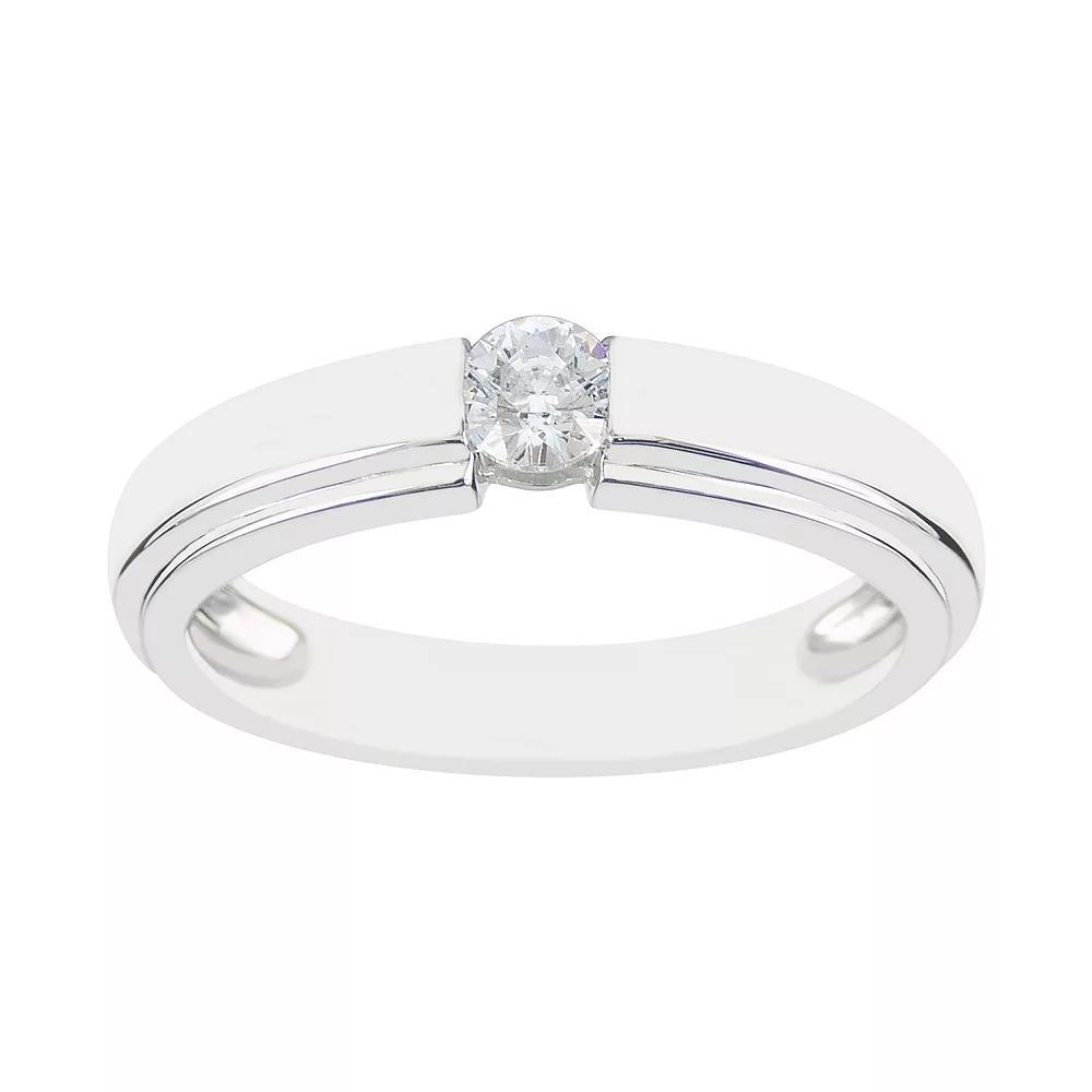 SIRI USA by TJM Sterling Silver Cubic Zirconia Square-Edge Ring, Women's, Size: 7 Product Image