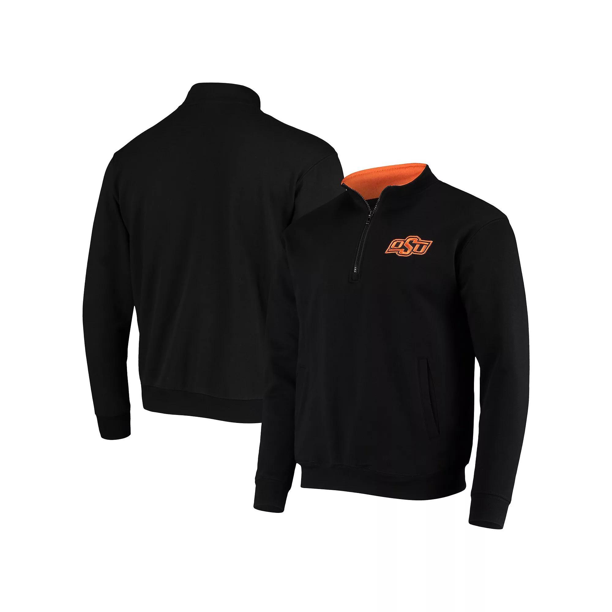 Men's Colosseum Black Oklahoma State Cowboys Tortugas Logo Quarter-Zip Jacket, Size: Large Product Image