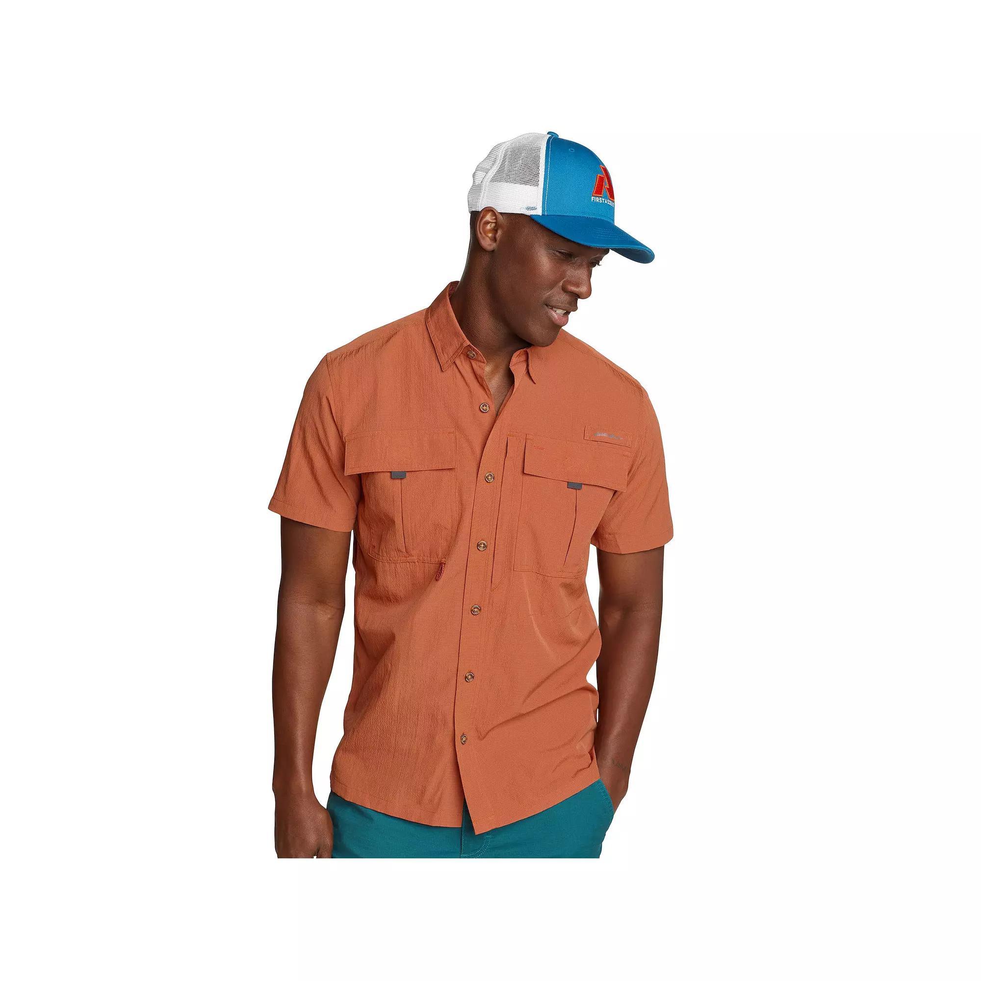 Men's Eddie Bauer Short Sleeve UPF Guide 2.0 Shirt, Size: Small, Green Olive Product Image