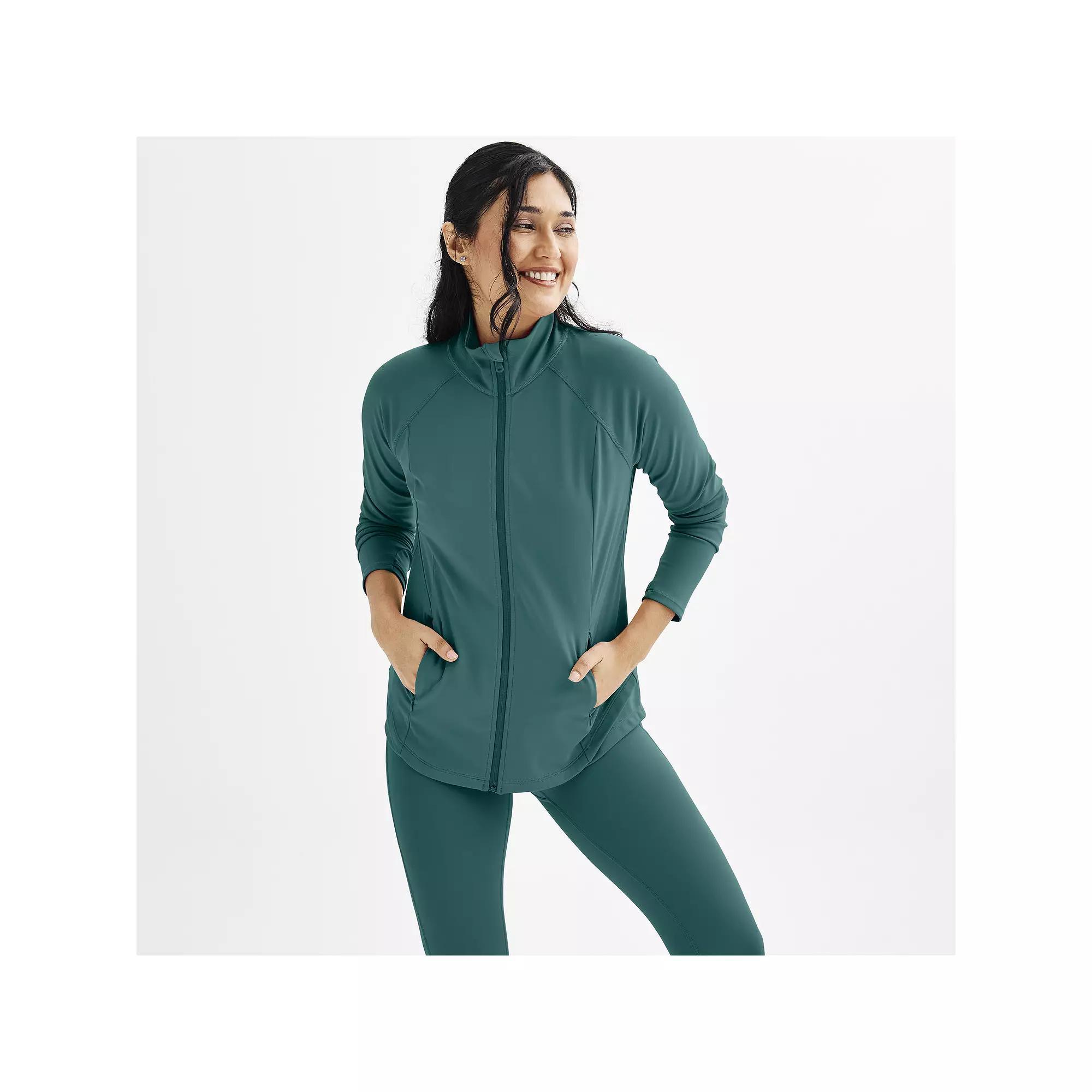 Women's Tek Gear® Ultrastretch Performance Jacket, Size: XS, Dark Blue Teal Product Image