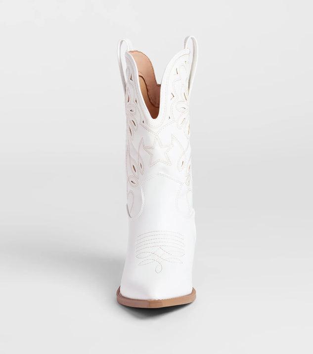 Saddled Up Western Embroidered Cowboy Boots Product Image