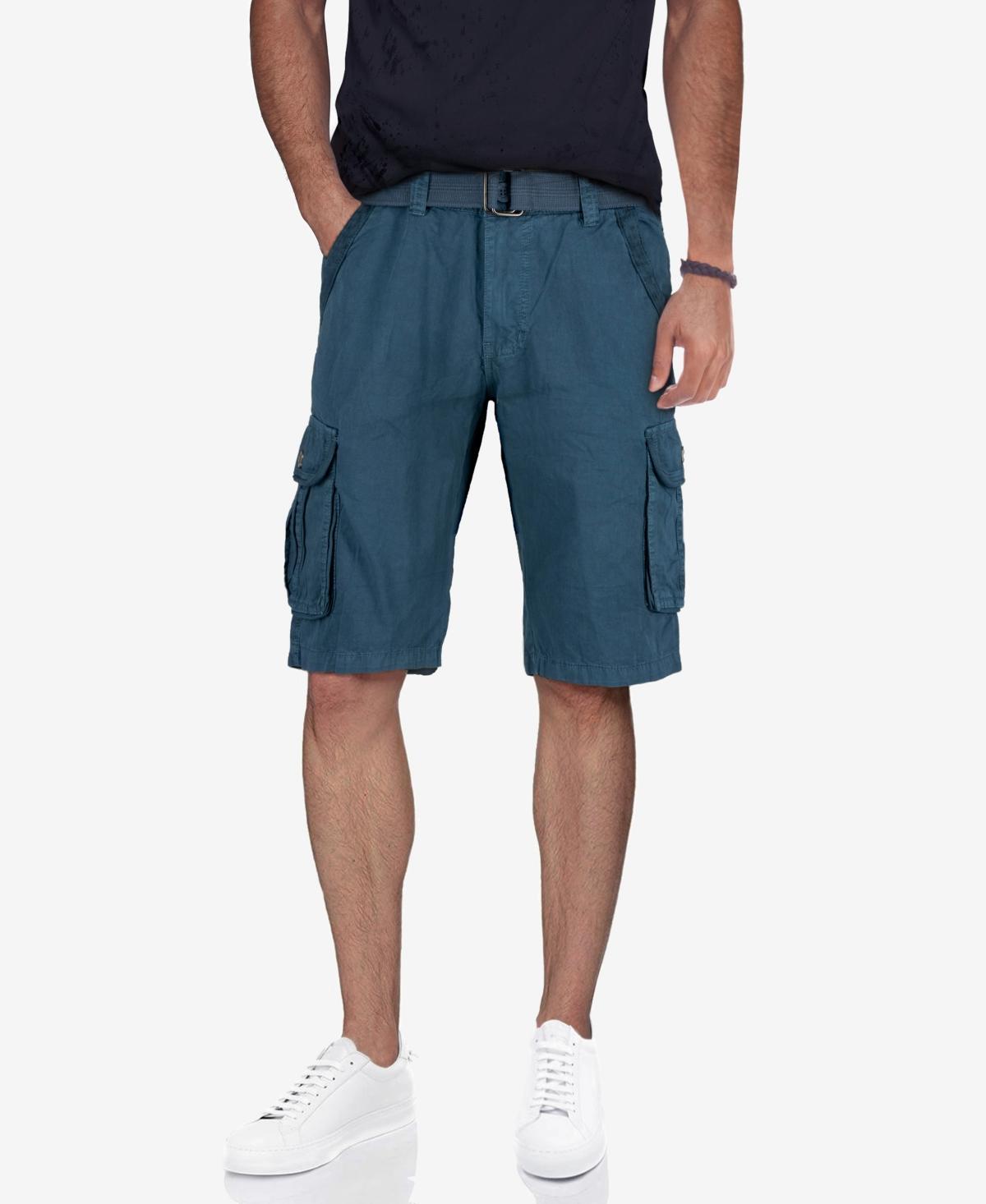 Men's RAW X by Xray Regular-Fit Belted Button Cargo Shorts, Size: 36, Black Product Image