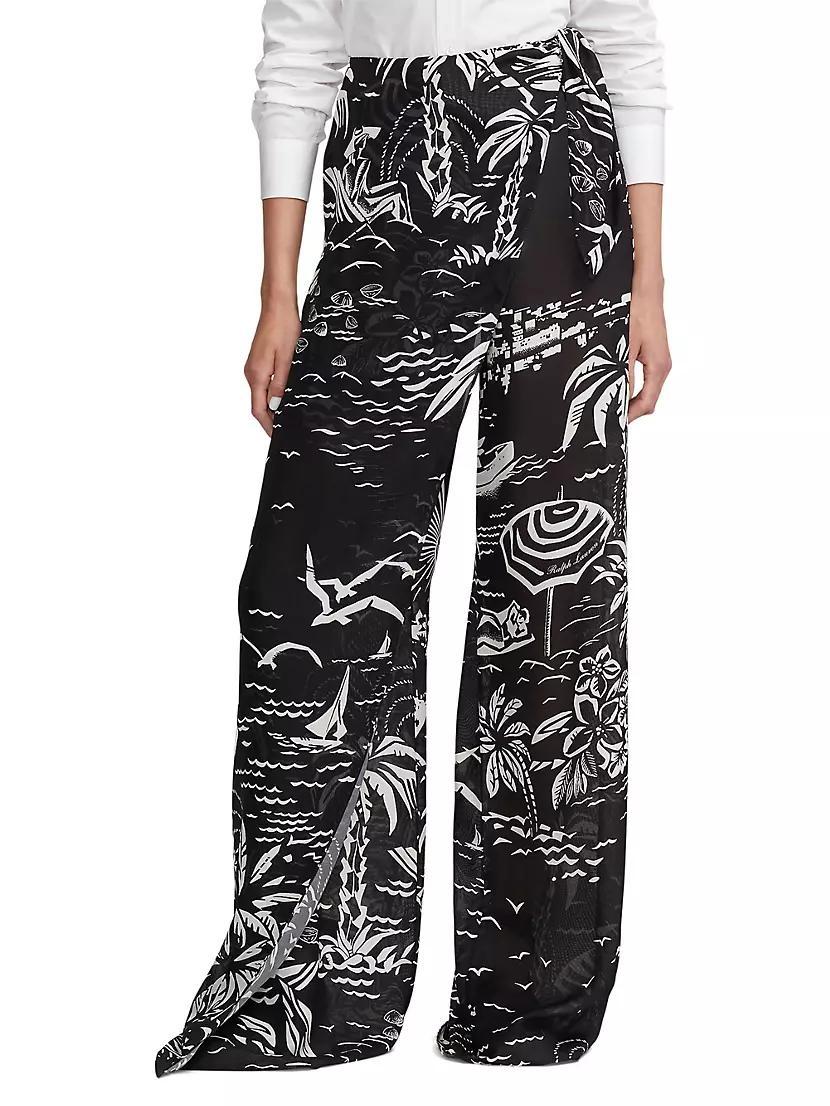 Yazmin Deco Beach Silk Pants Product Image