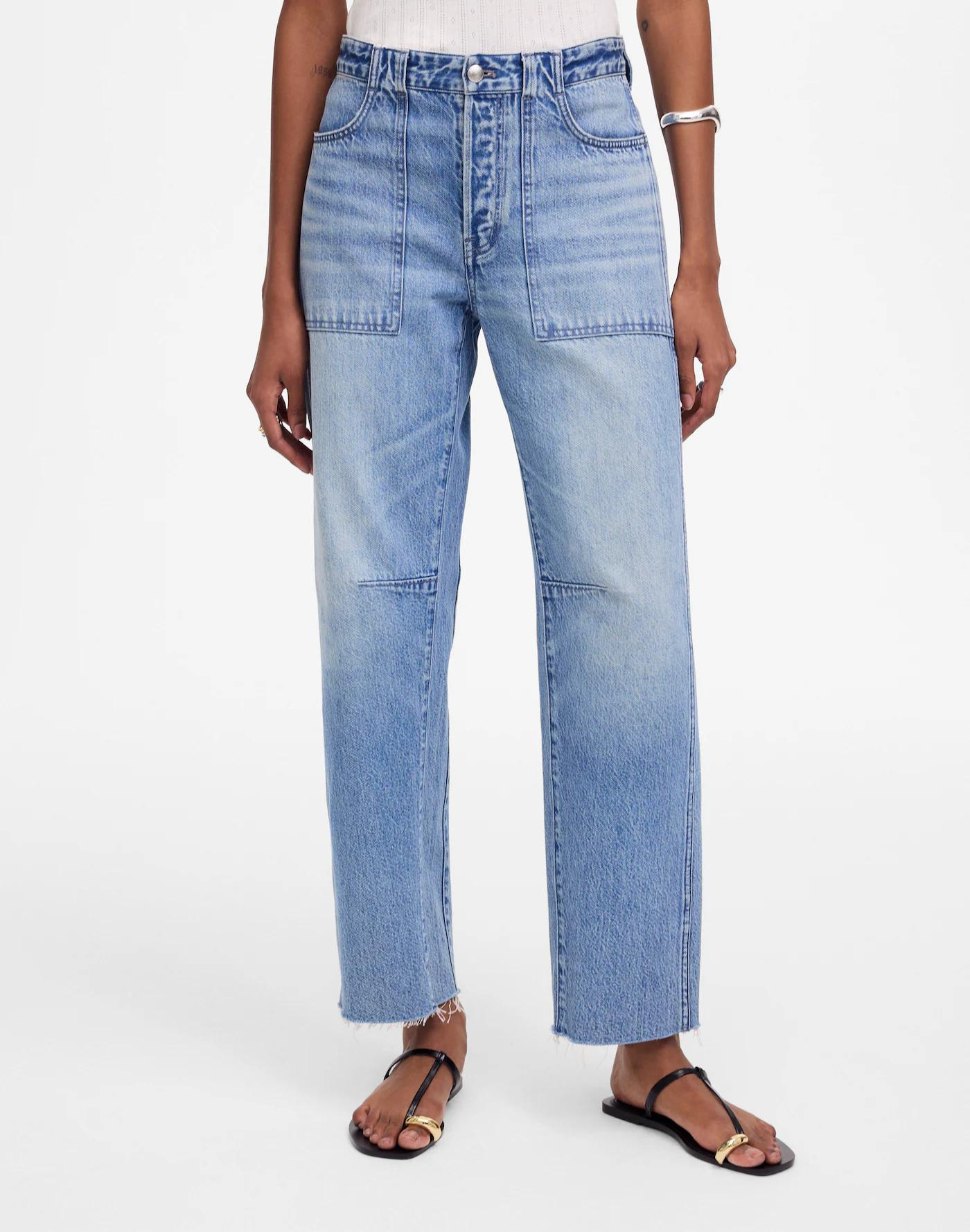 The Darted Barrel-Leg Jean Product Image