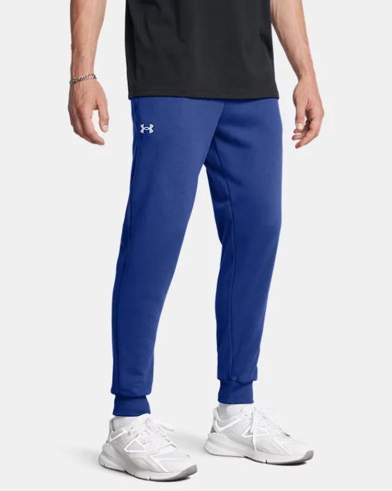 Big & Tall Under Armour Rival Fleece Joggers, Mens Castlerock Grey Product Image
